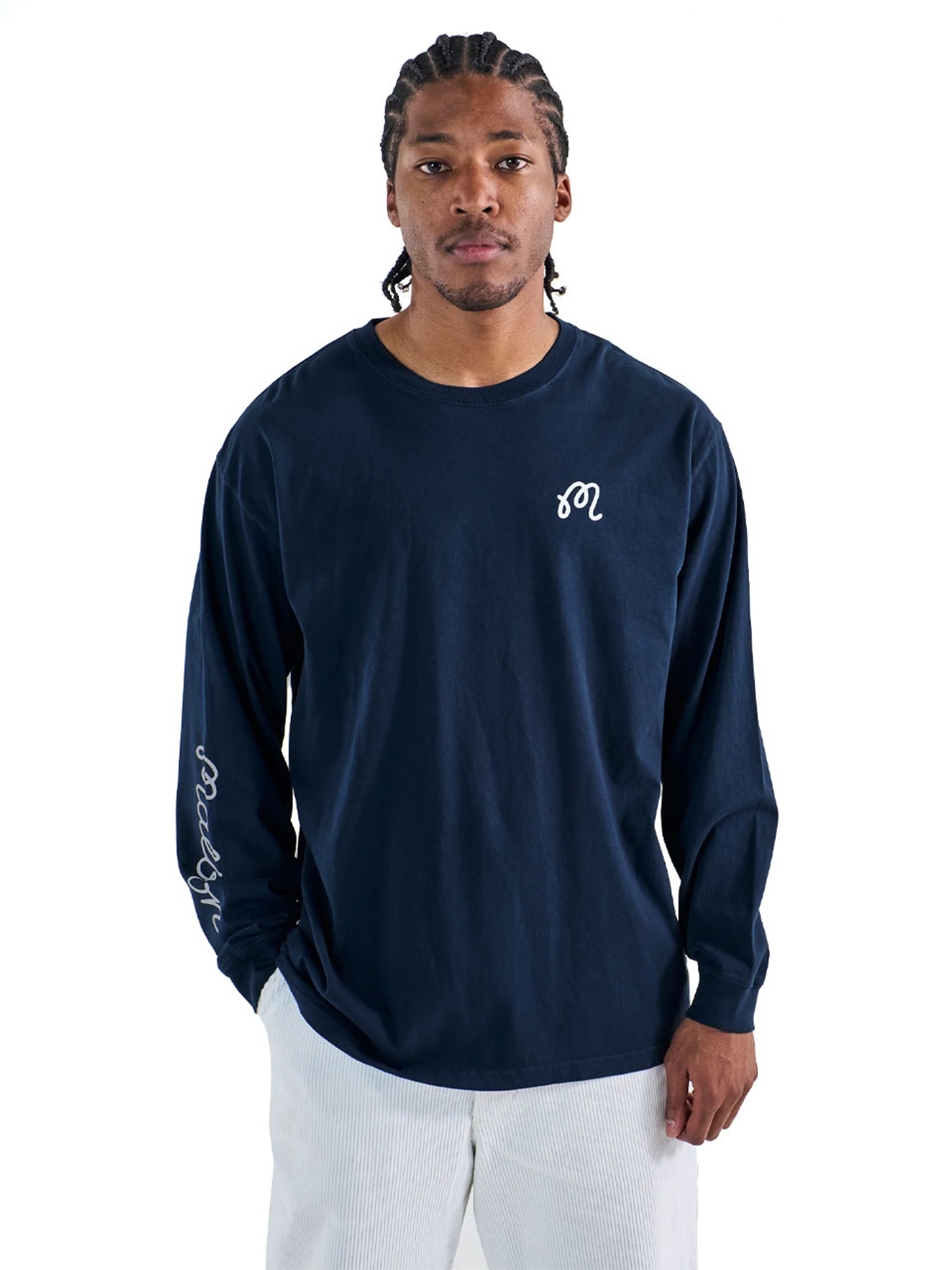Malbon Gorse Long Sleeve Tee - Navy