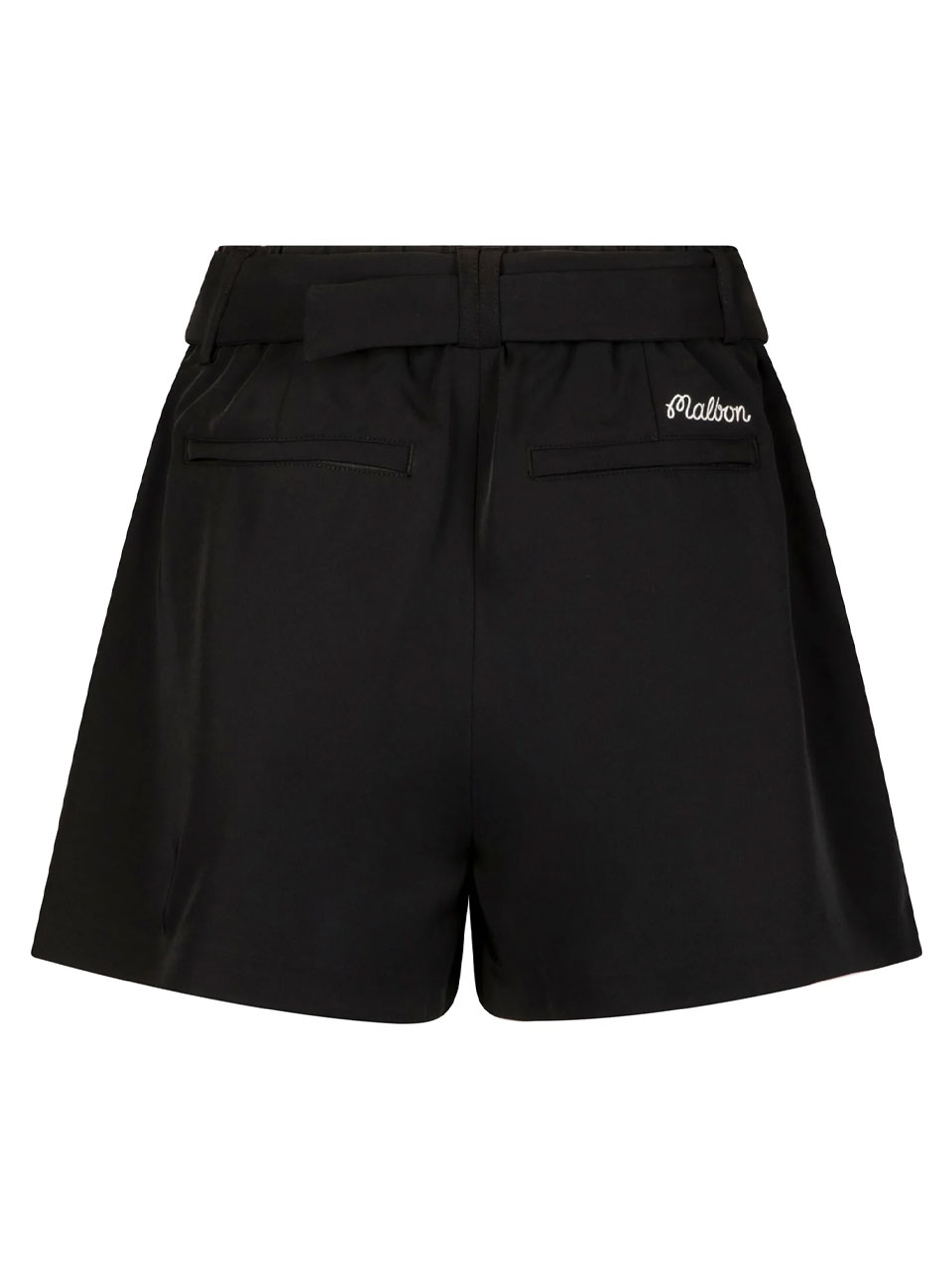 Malbon Womens Amara Pleated Short - Black