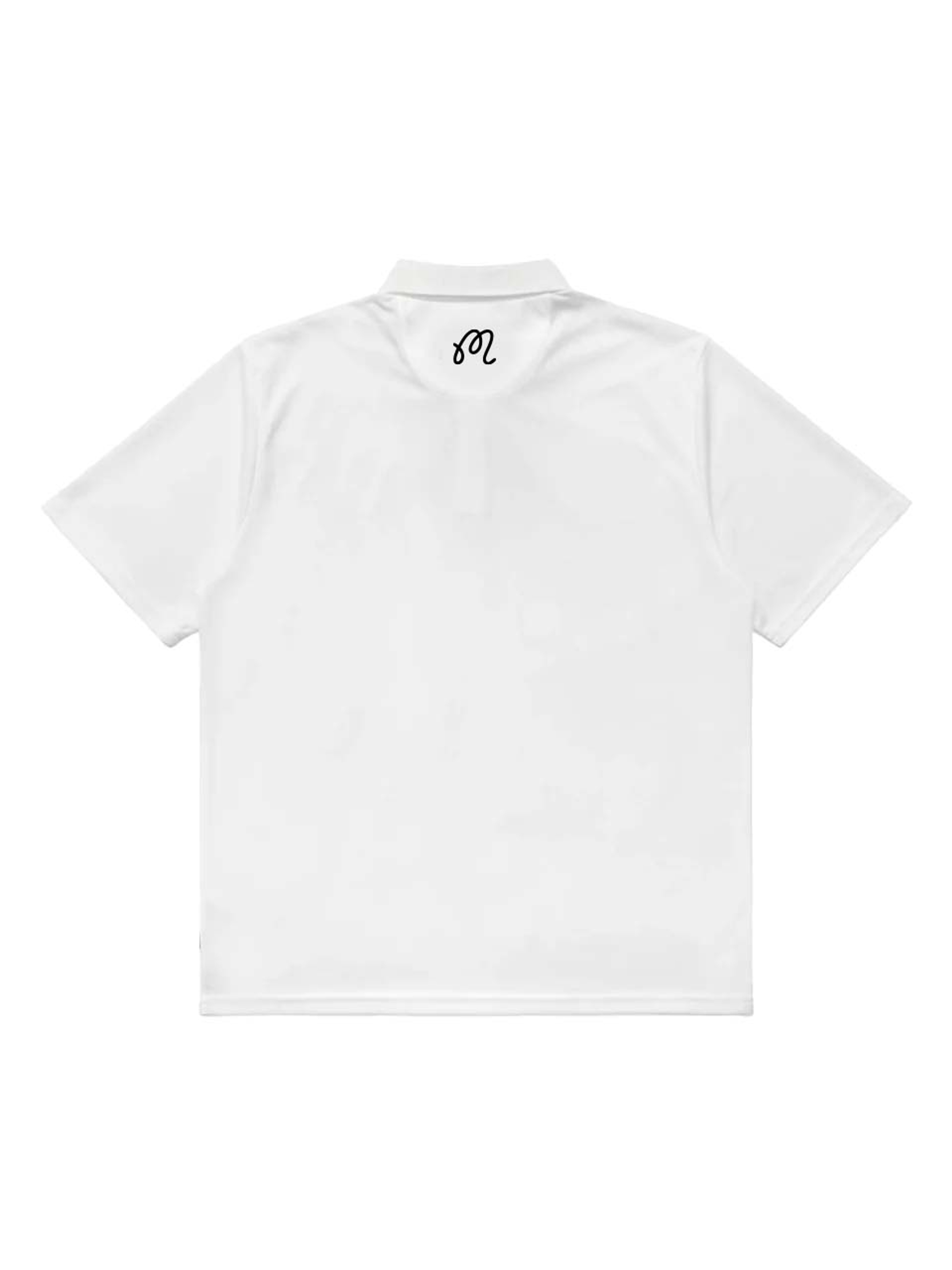 Malbon Evergreen Tiger Buckets Performance Pique Polo - White
