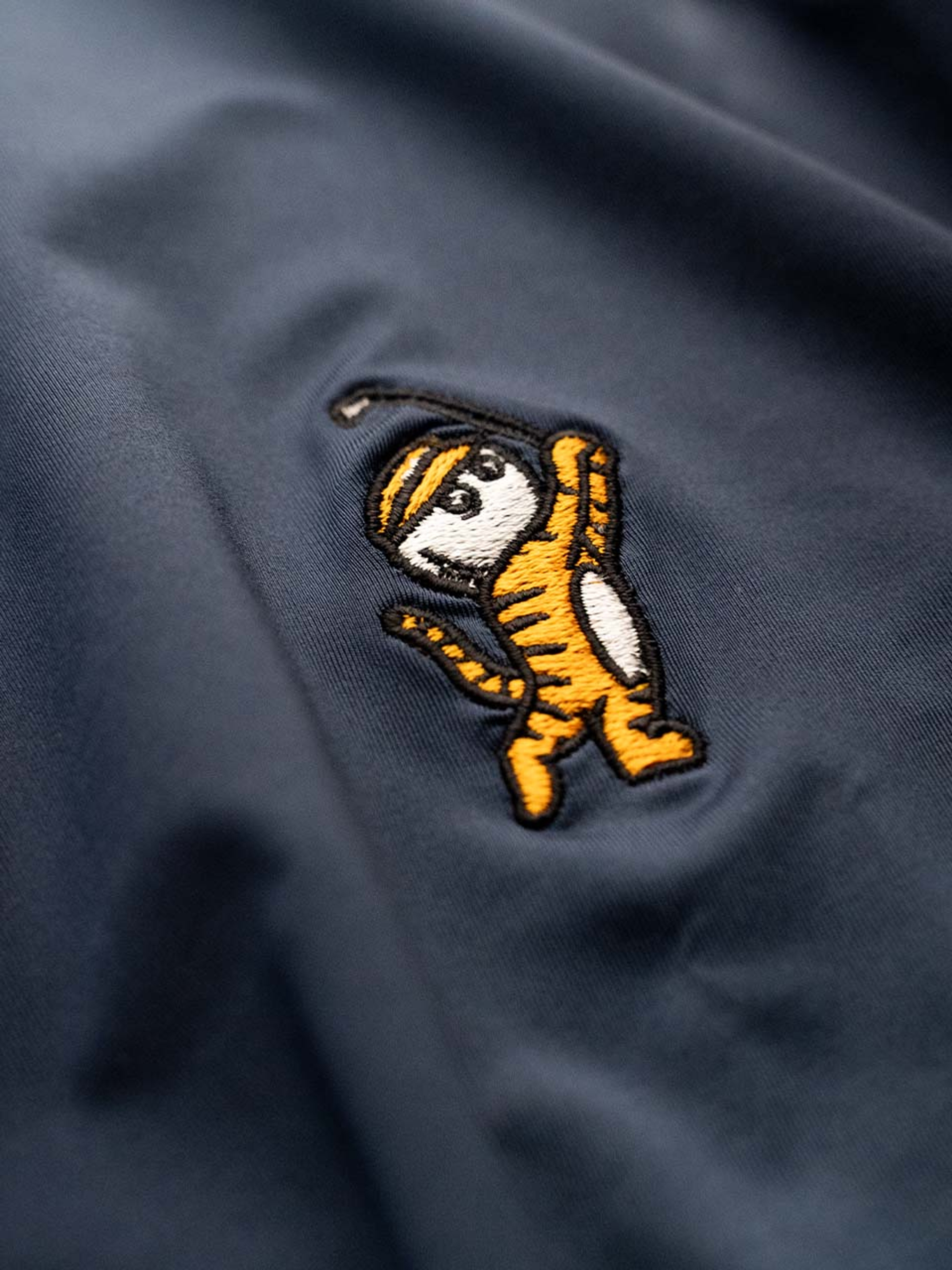 Malbon Evergreen Tiger Buckets Performance Pique Polo - Navy