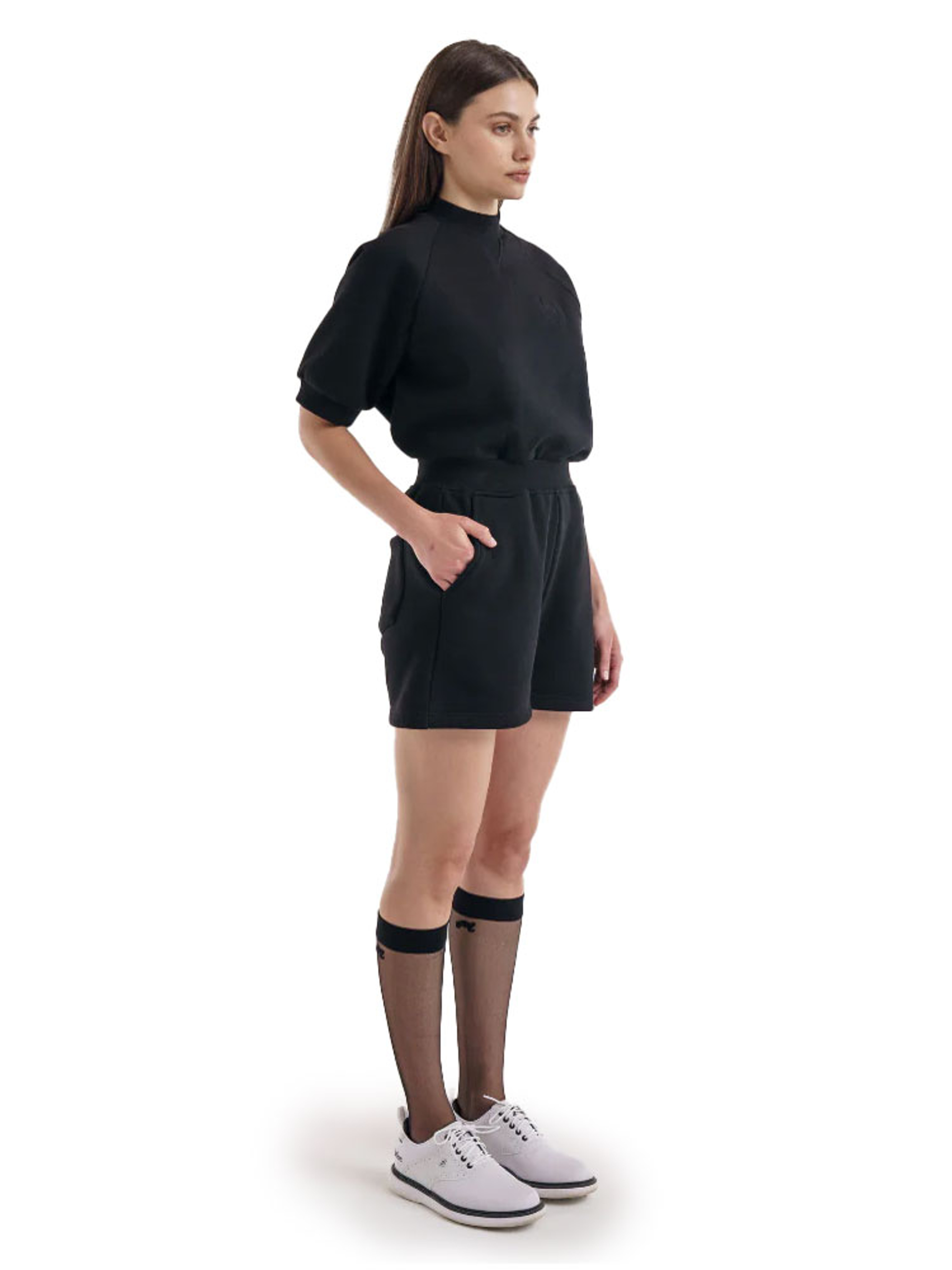 Malbon Womens Leandra Knee High Sock - Black