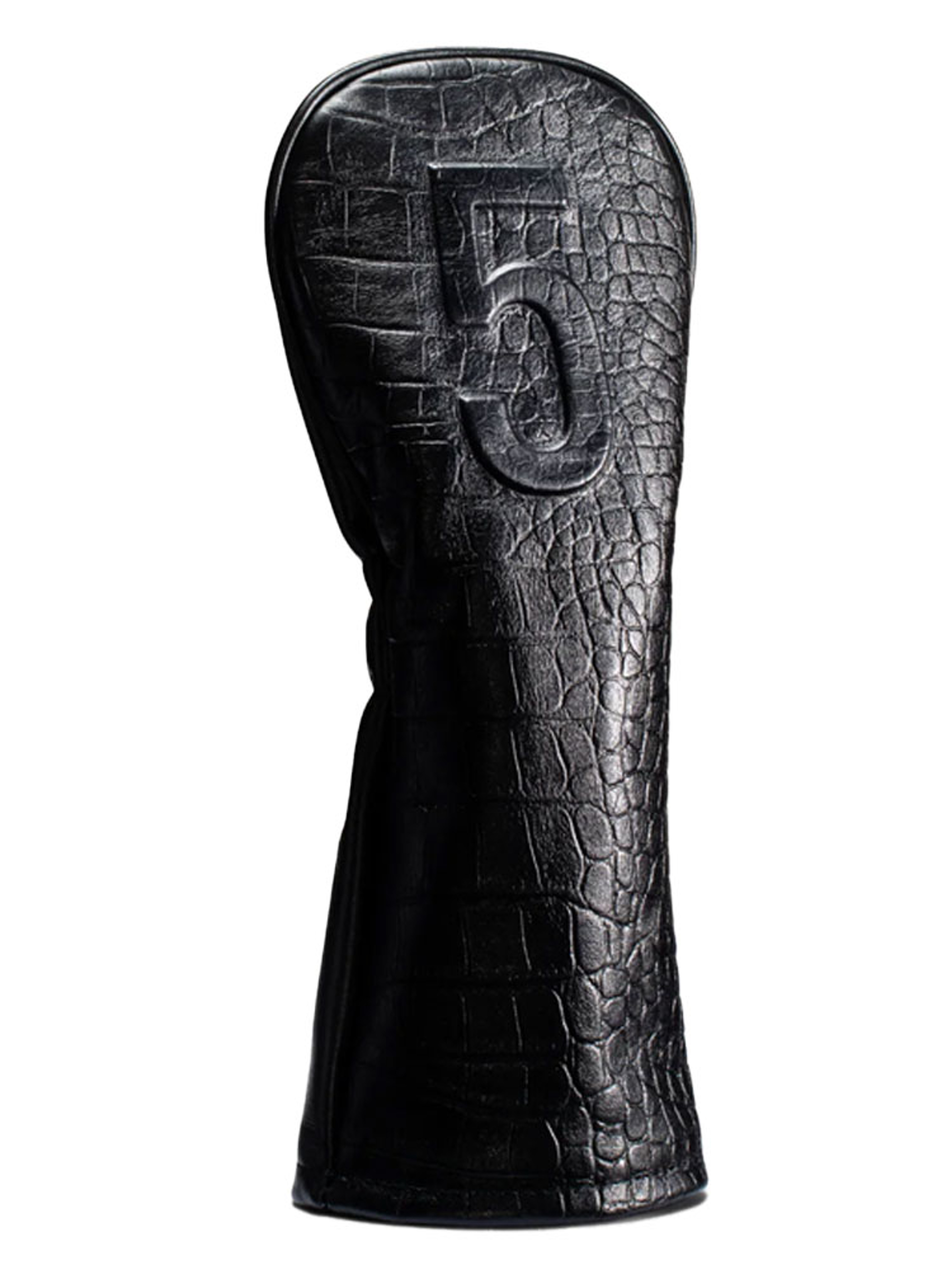 Vessel Lux Embosse 5 Wood Headcover - Croc Black