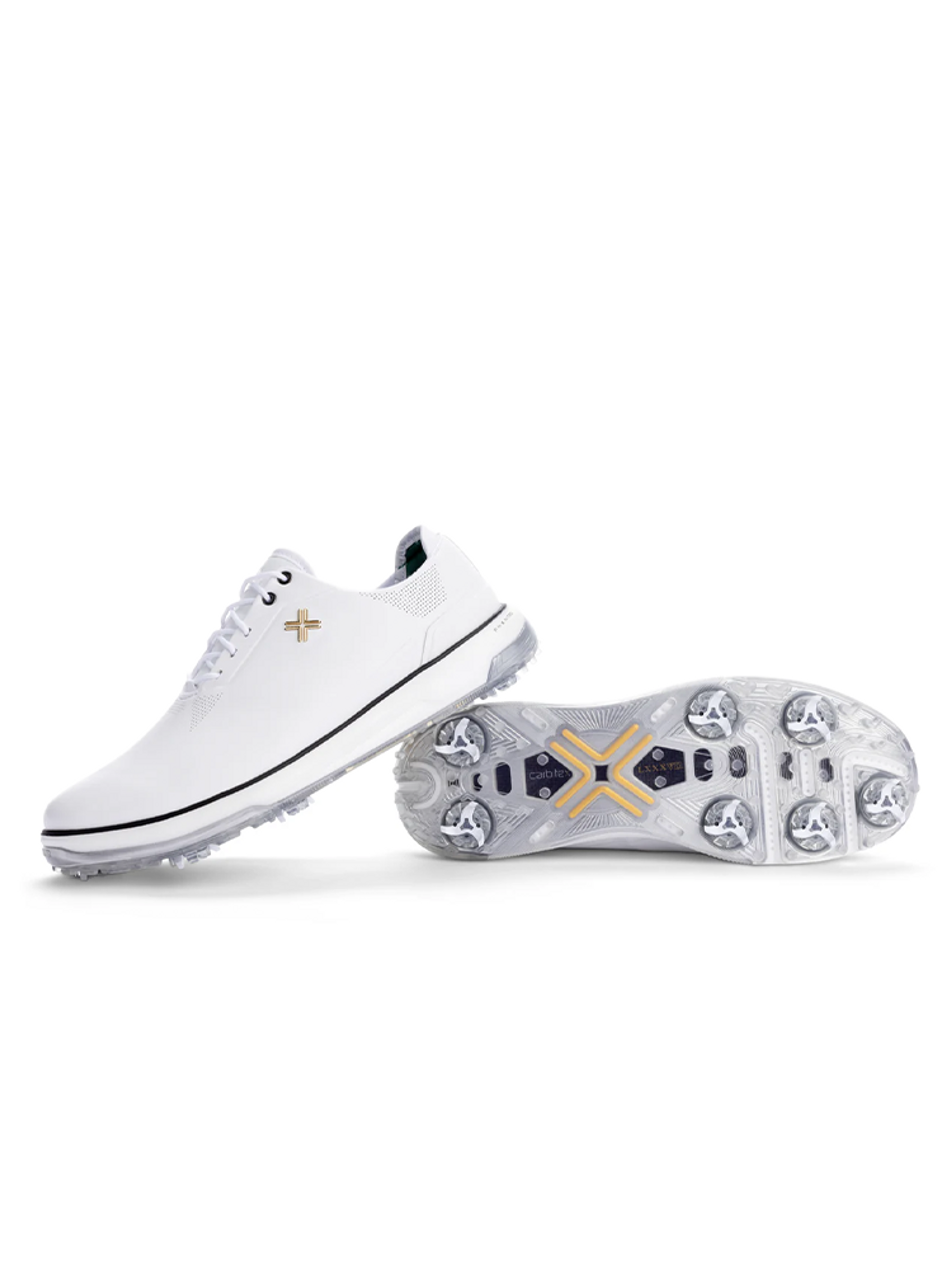 Payntr Golf Eighty Seven SC Golf Shoes (Wide Fit) - White/Black/Gold