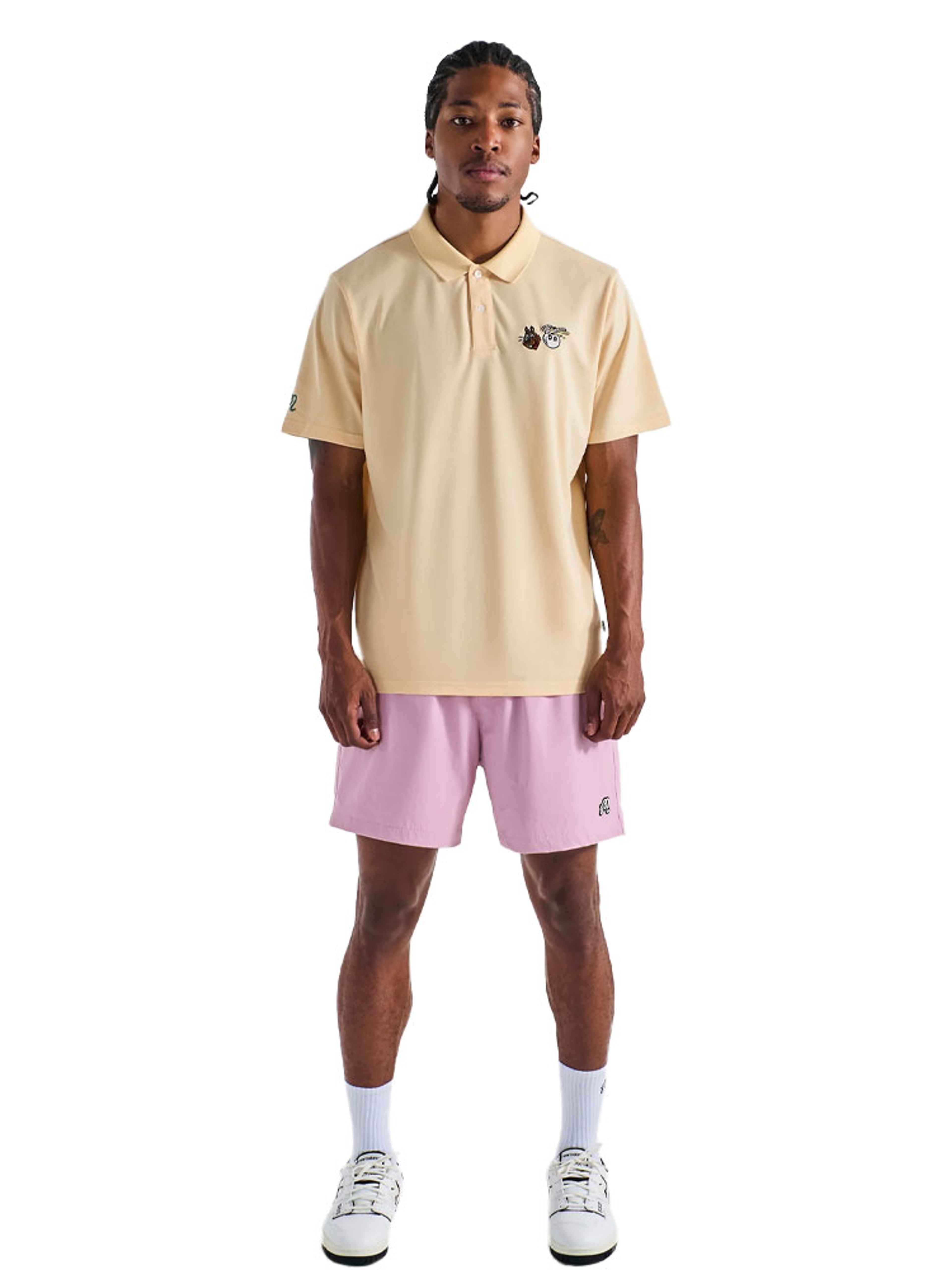 Malbon Two Man Scramble Pique Polo - Light Khaki