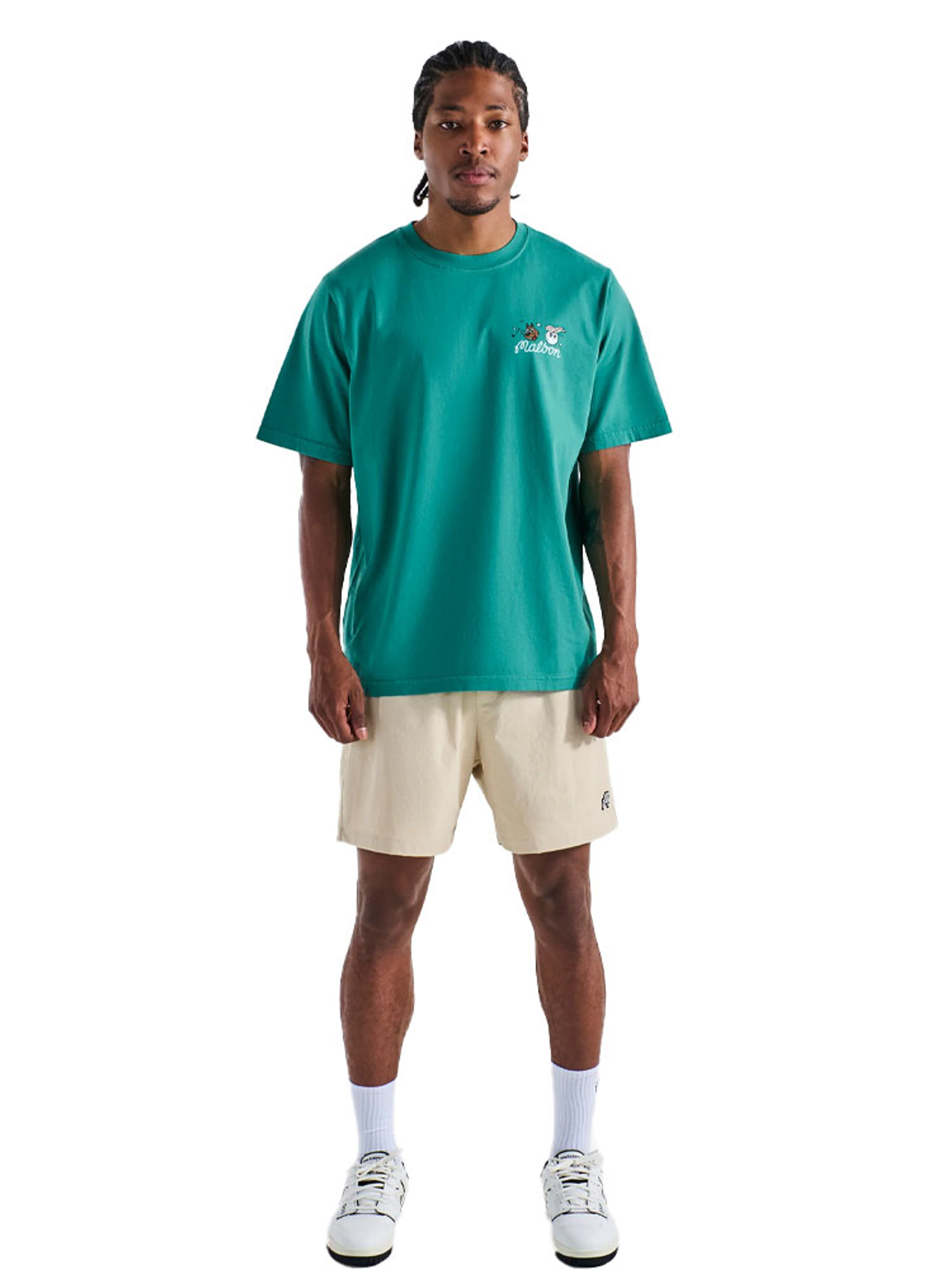 Malbon Two Man Scramble T-Shirt - Blue Green