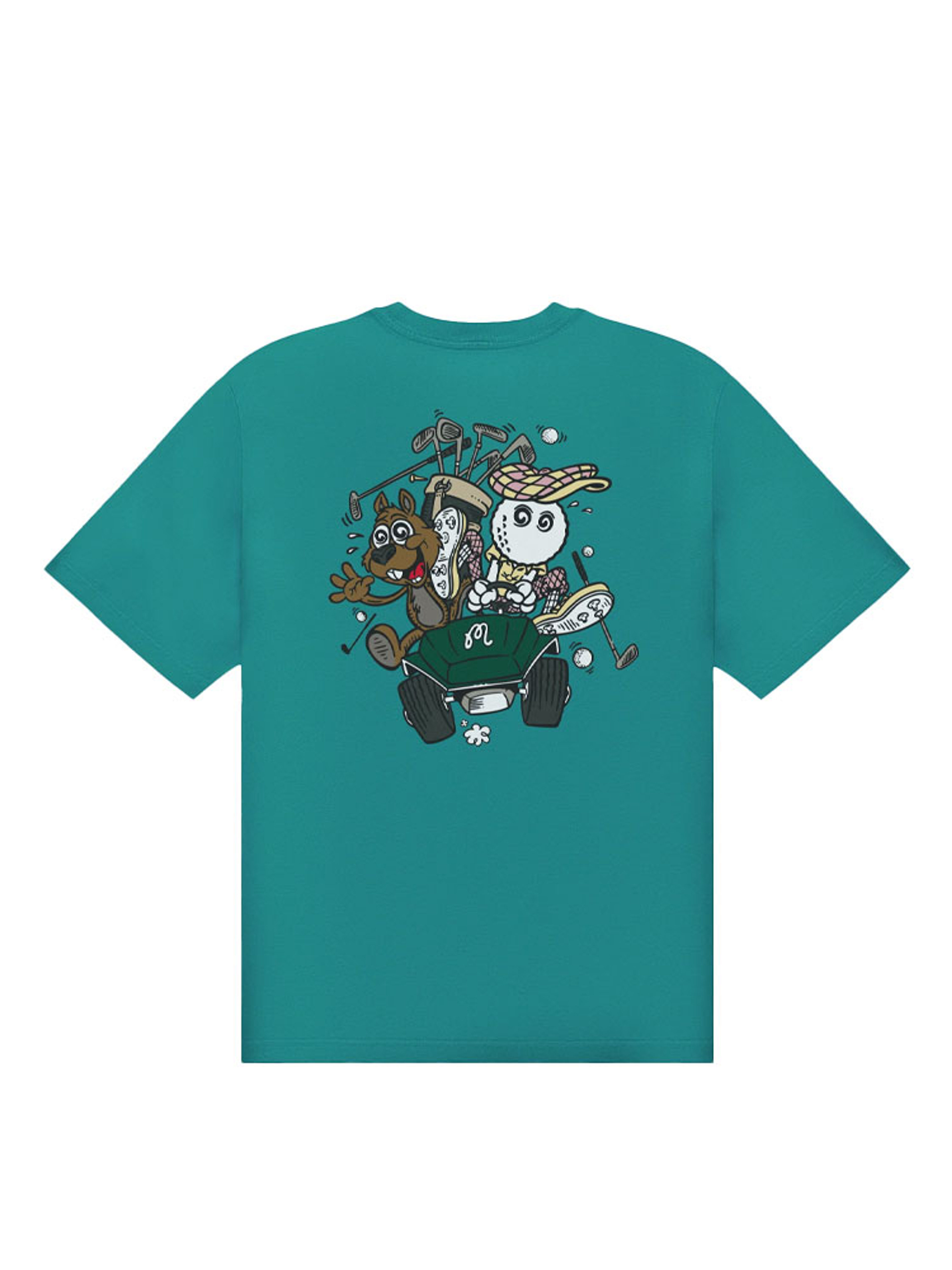 Malbon Two Man Scramble T-Shirt - Blue Green
