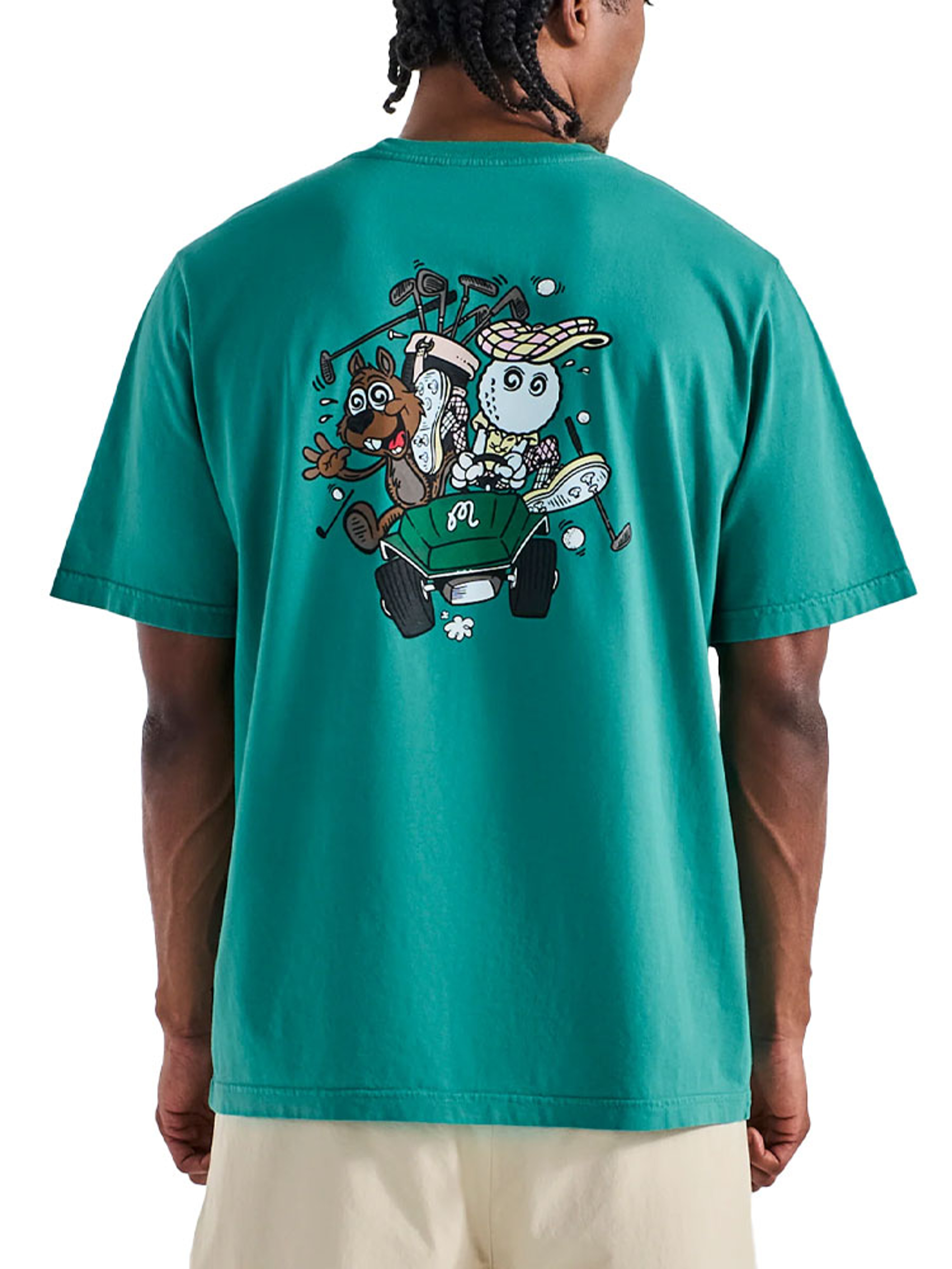 Malbon Two Man Scramble T-Shirt - Blue Green