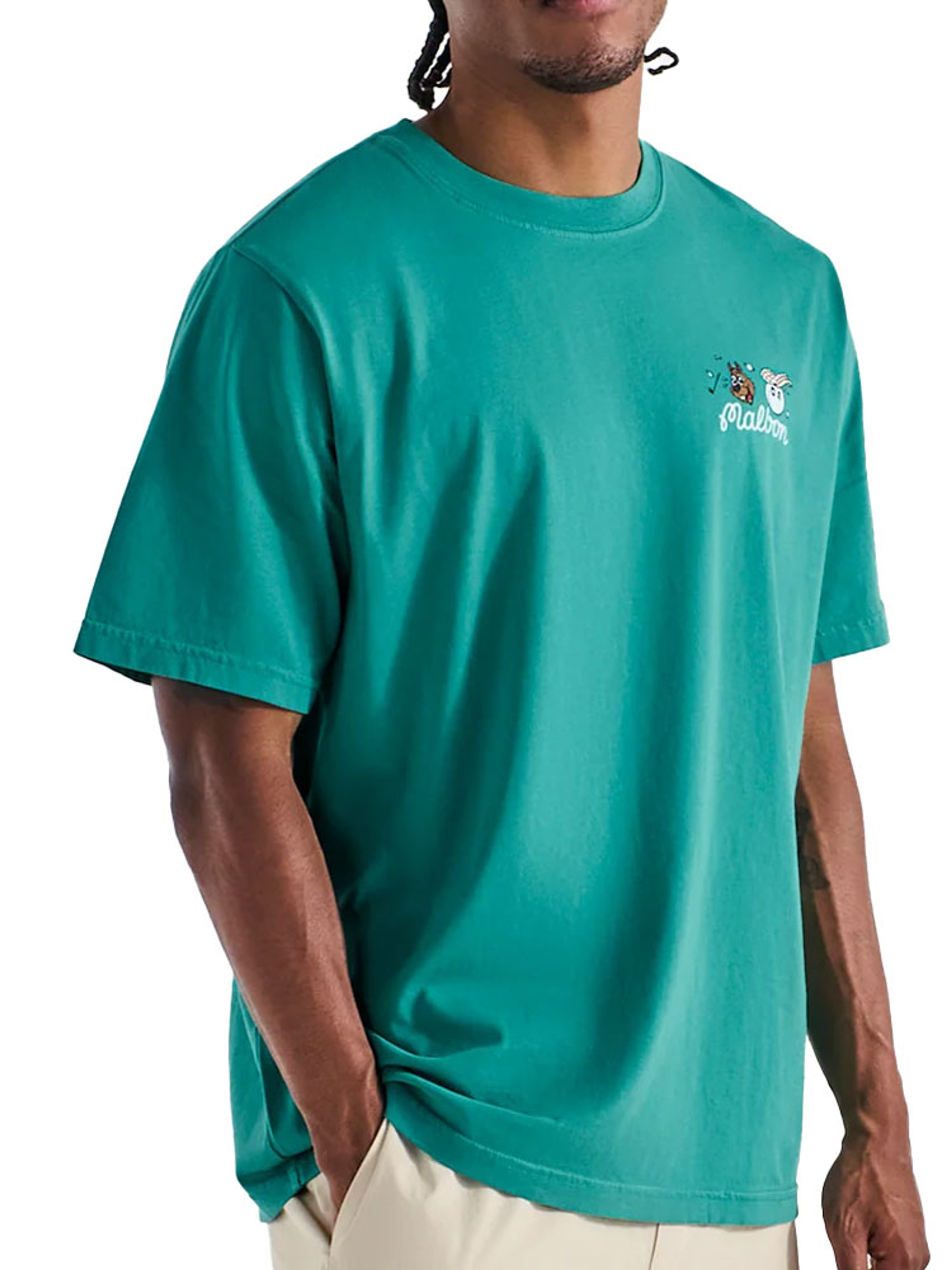 Malbon Two Man Scramble T-Shirt - Blue Green