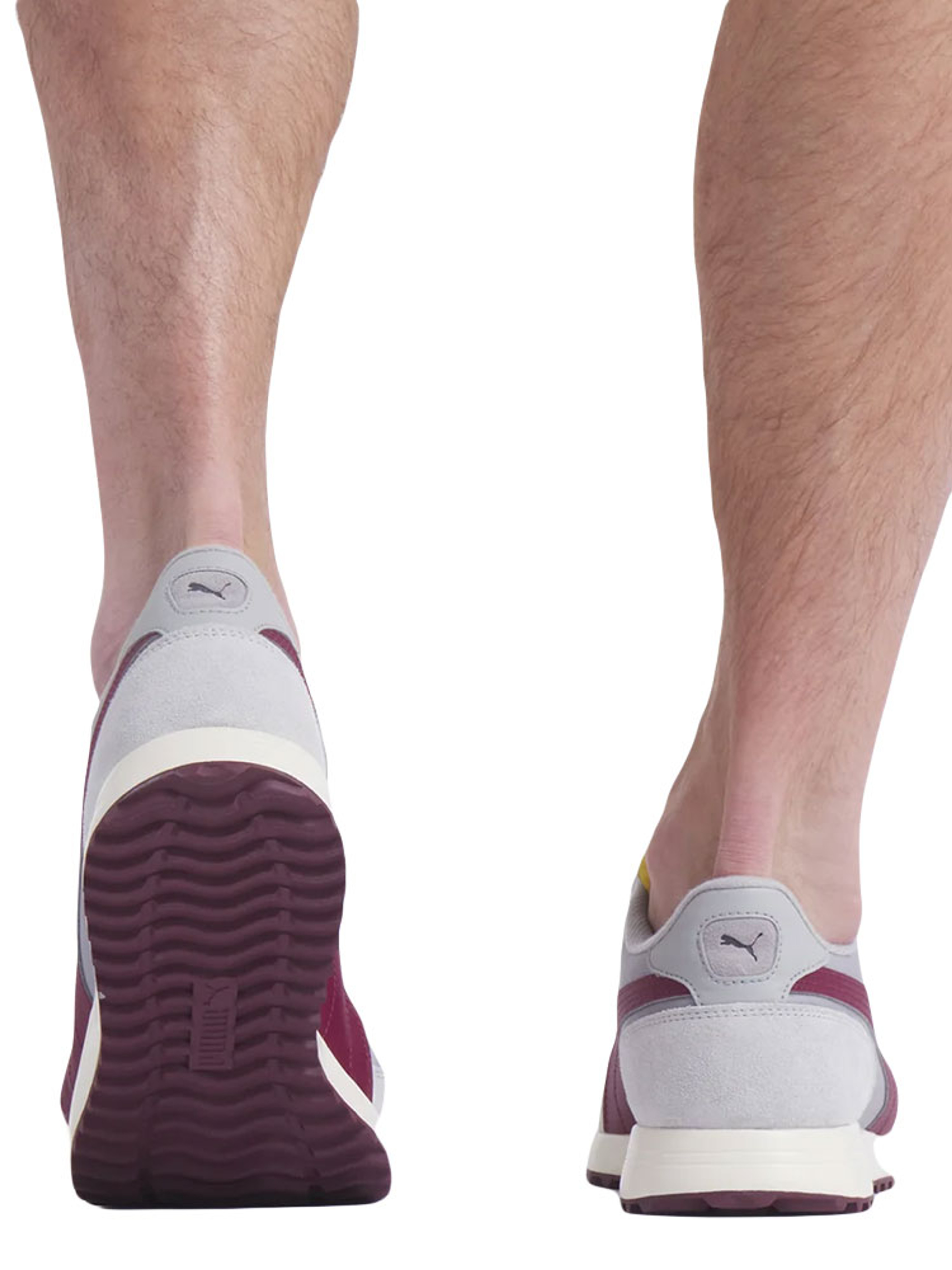 Puma Helsinki G Spikeless Golf Shoes - Ash Grey/Ruby Shimmer/Frosted Ivory