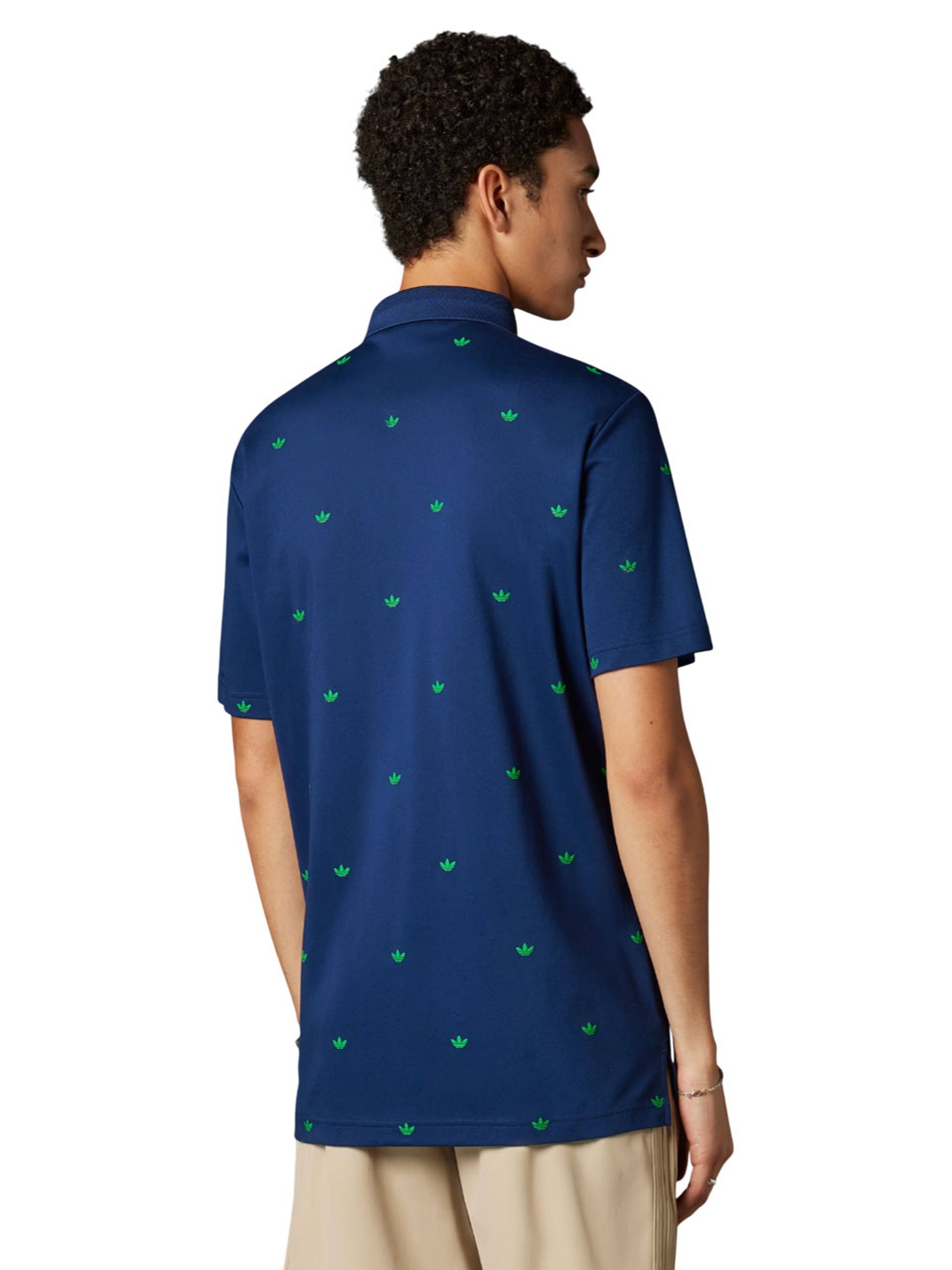 adidas Originals Printed Trefoil Polo - Night Indigo