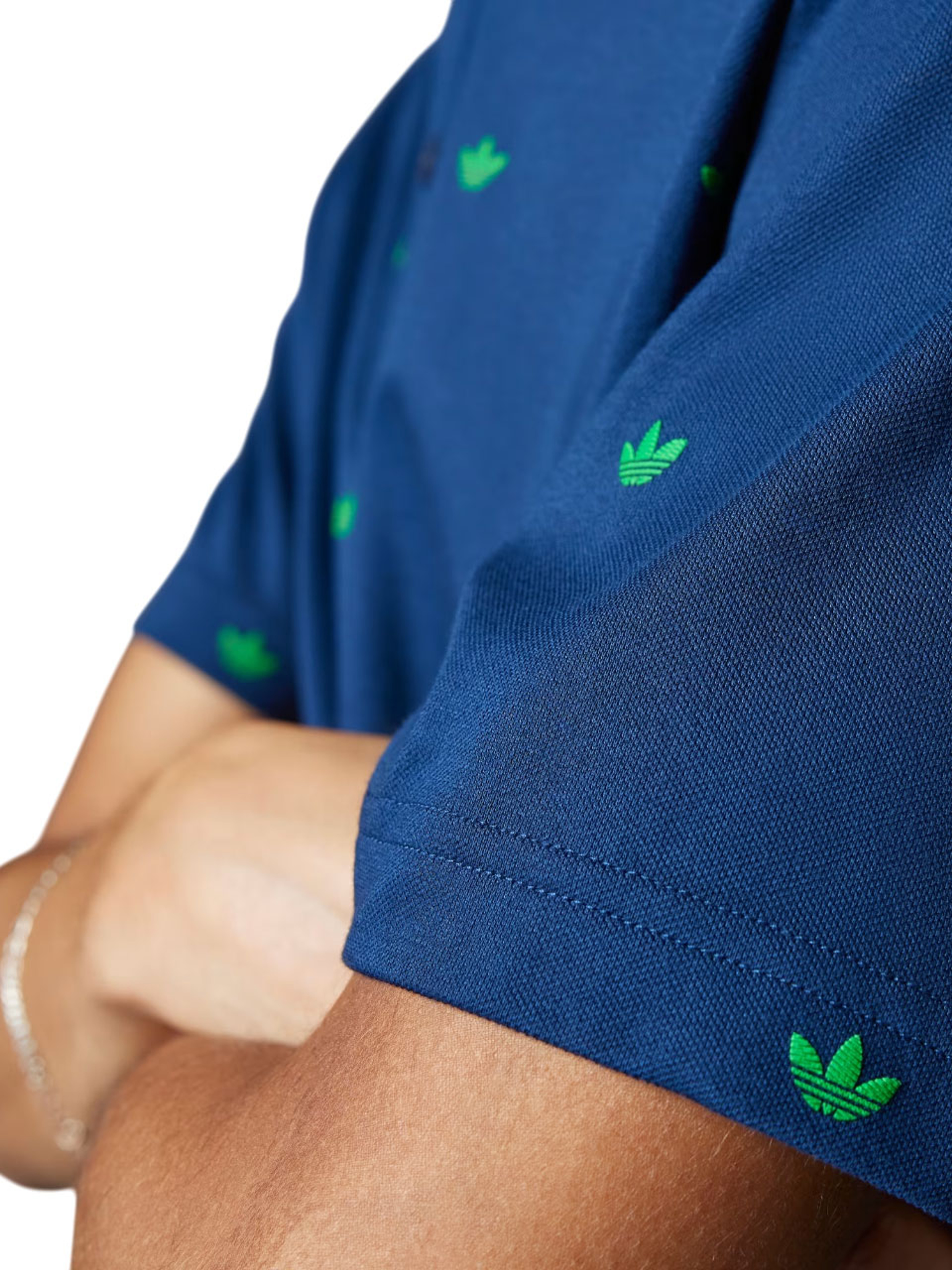 adidas Originals Printed Trefoil Polo - Night Indigo