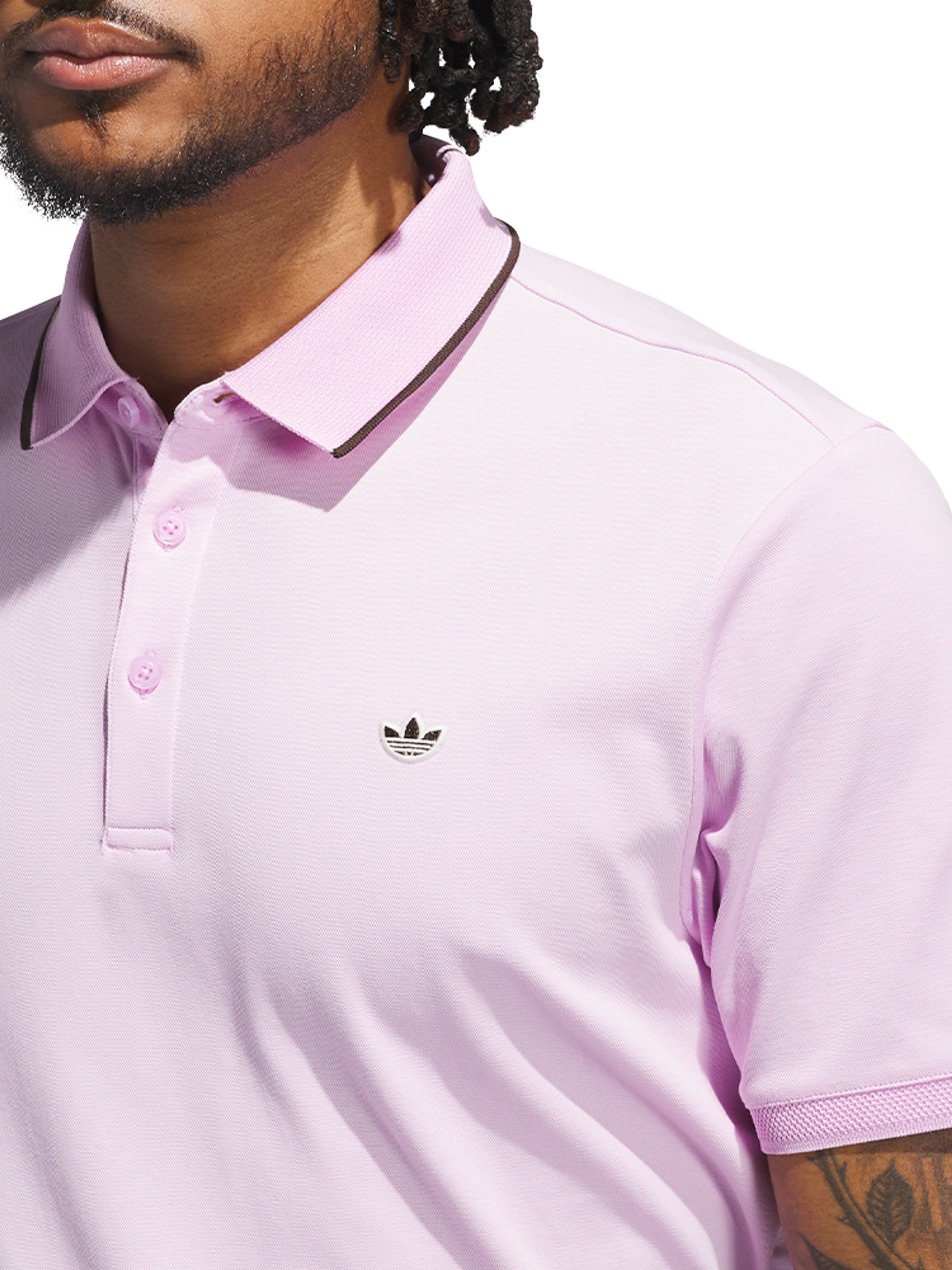 adidas Originals Twistknit Trefoil Polo - Bliss Lilac