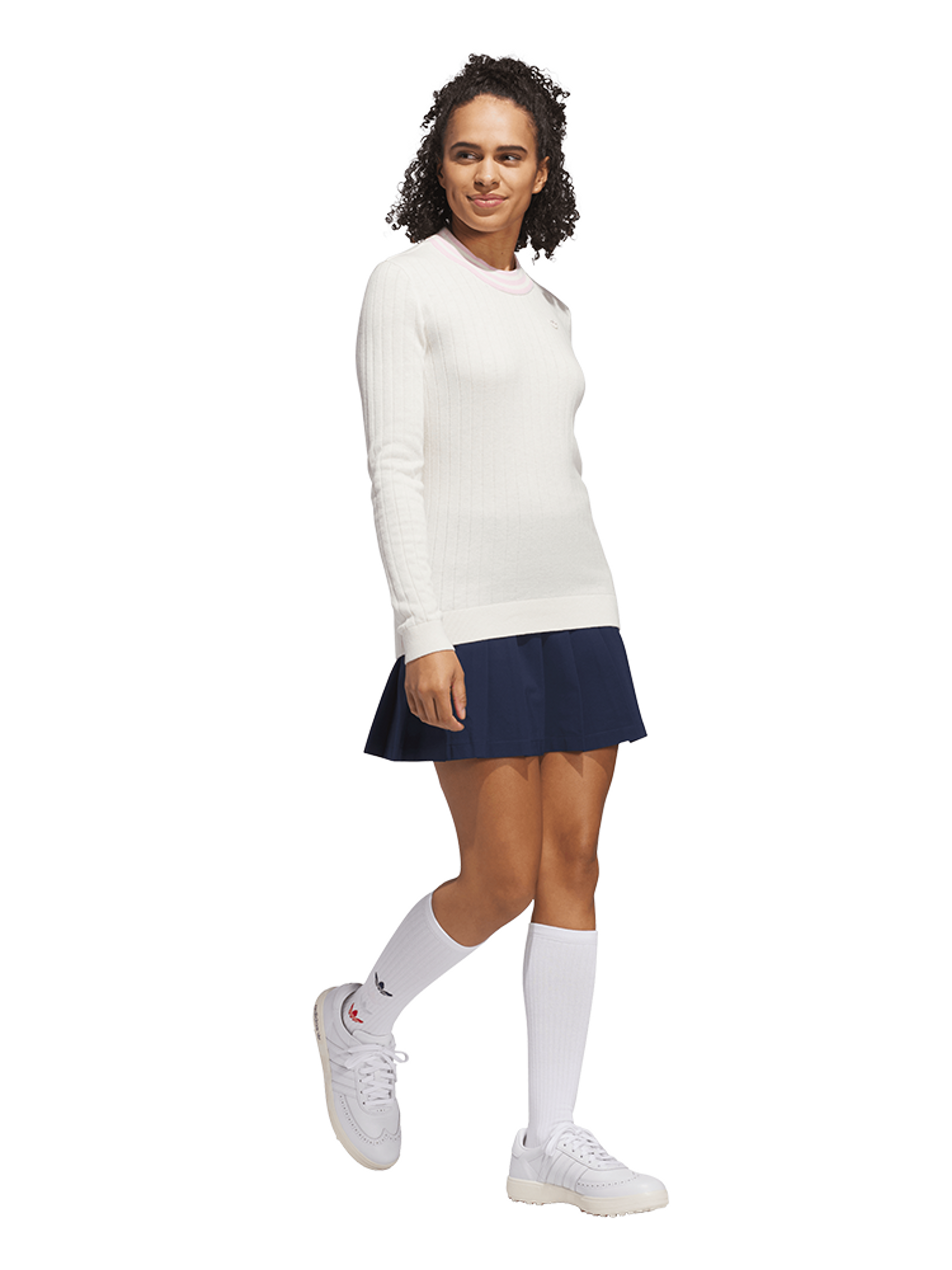 adidas Originals Womens Cashmere Knit Sweater - Chalk White