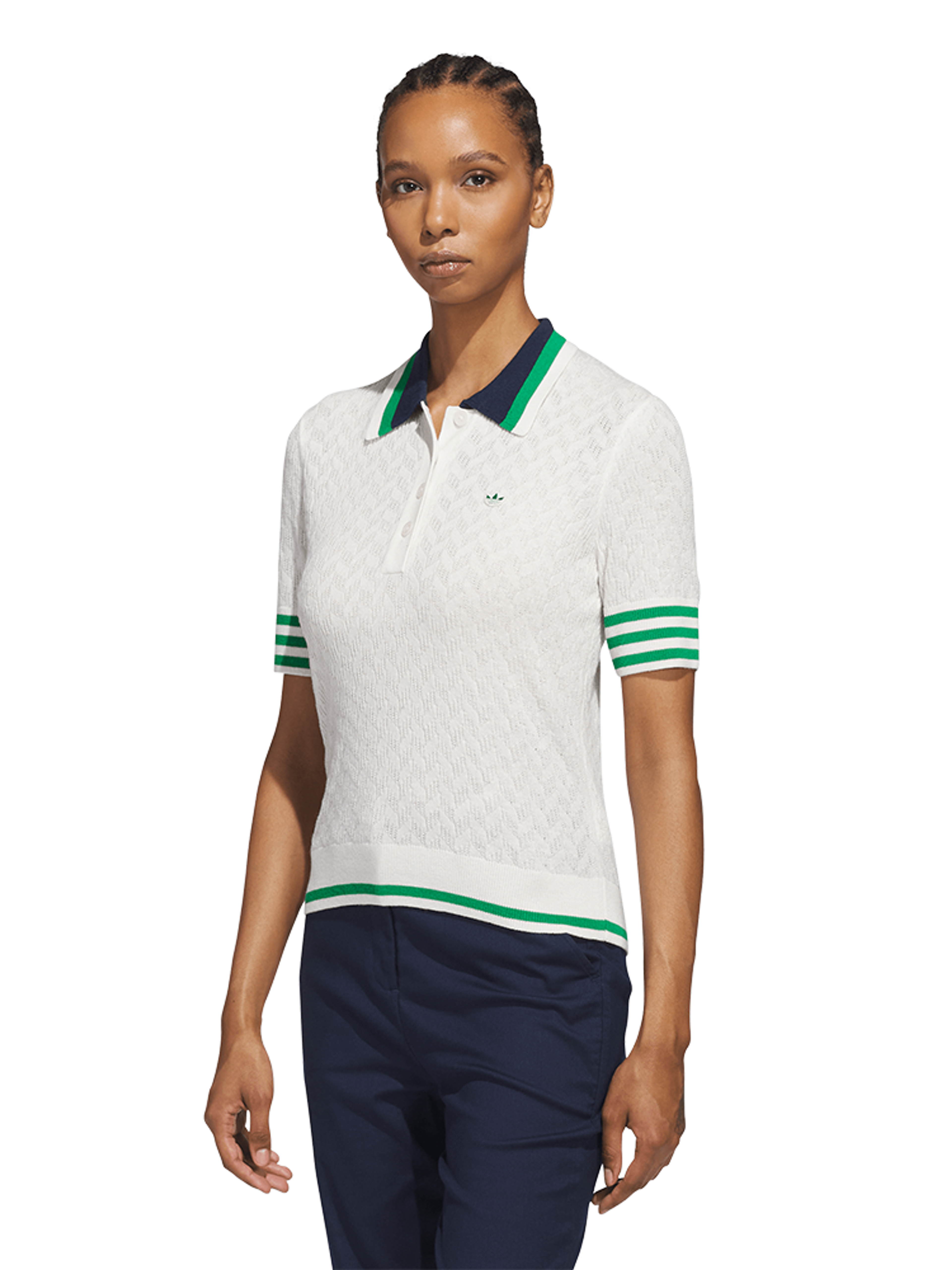 adidas Originals Knit Polo - Chalk White