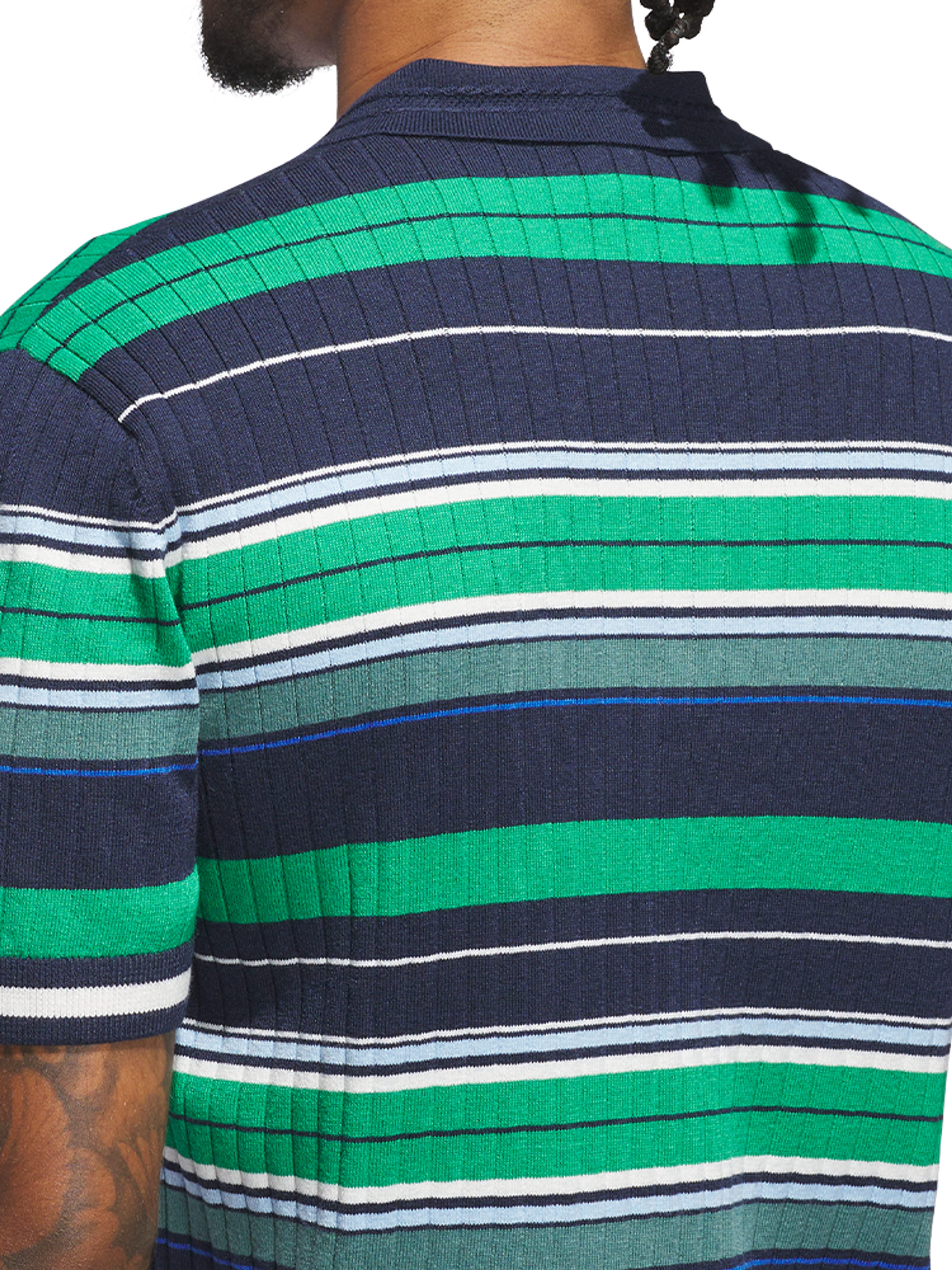 adidas Originals Knit Polo - Night Indigo/Green