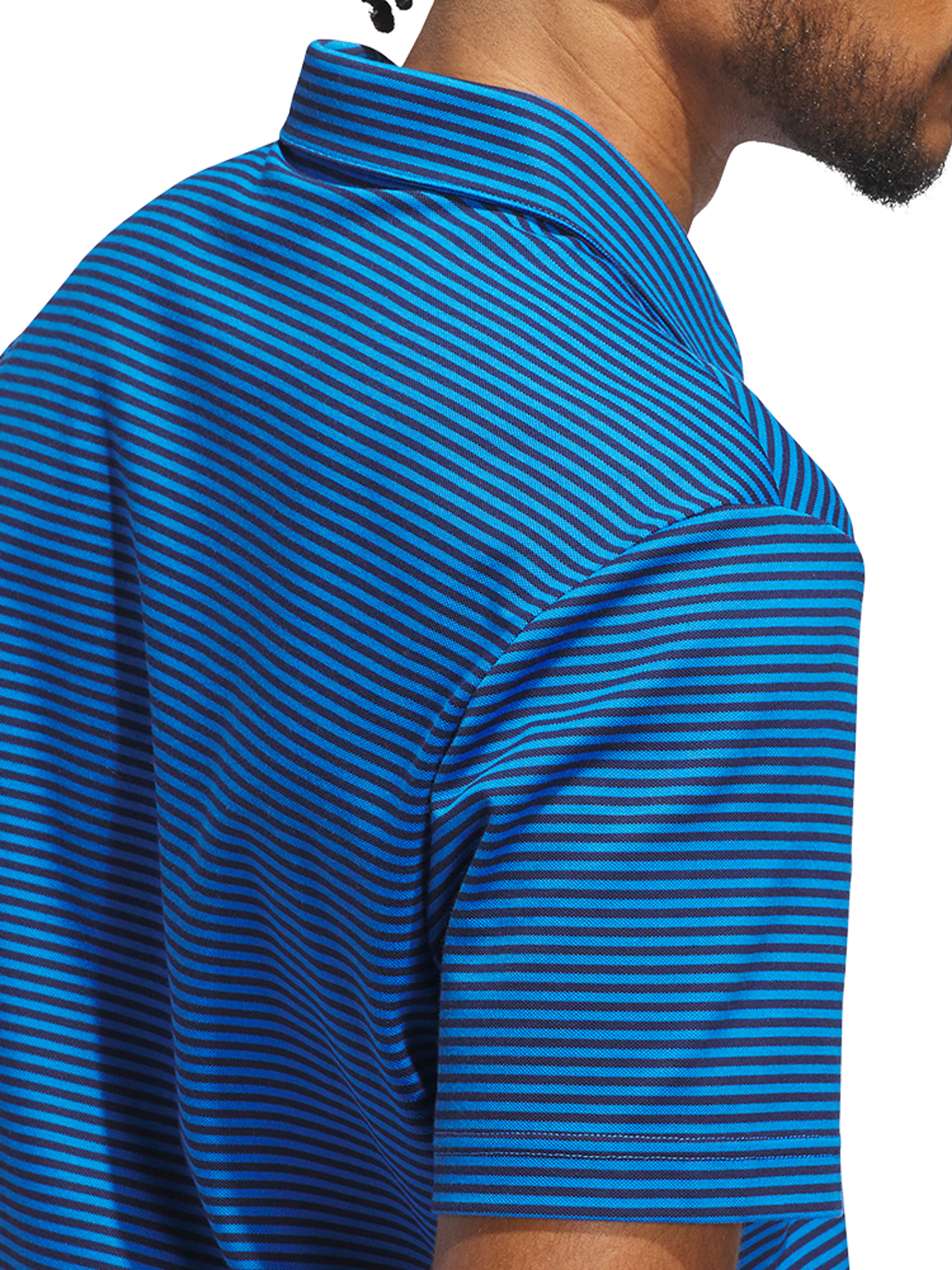adidas Originals Stripe Pique Polo - Blue Bird/Night Indigo