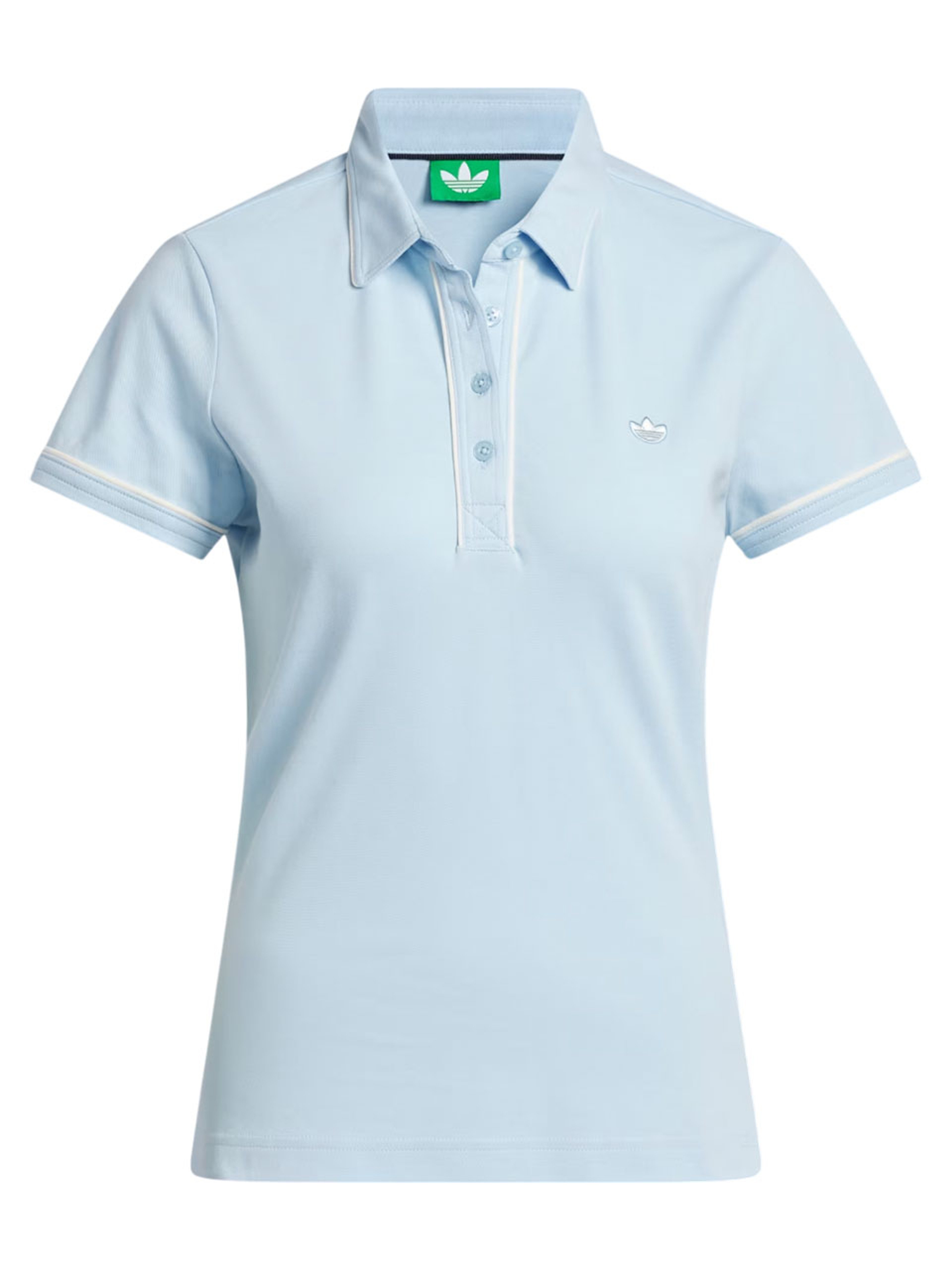 adidas Originals Womens Twistknit Trefoil Polo - Clear Sky
