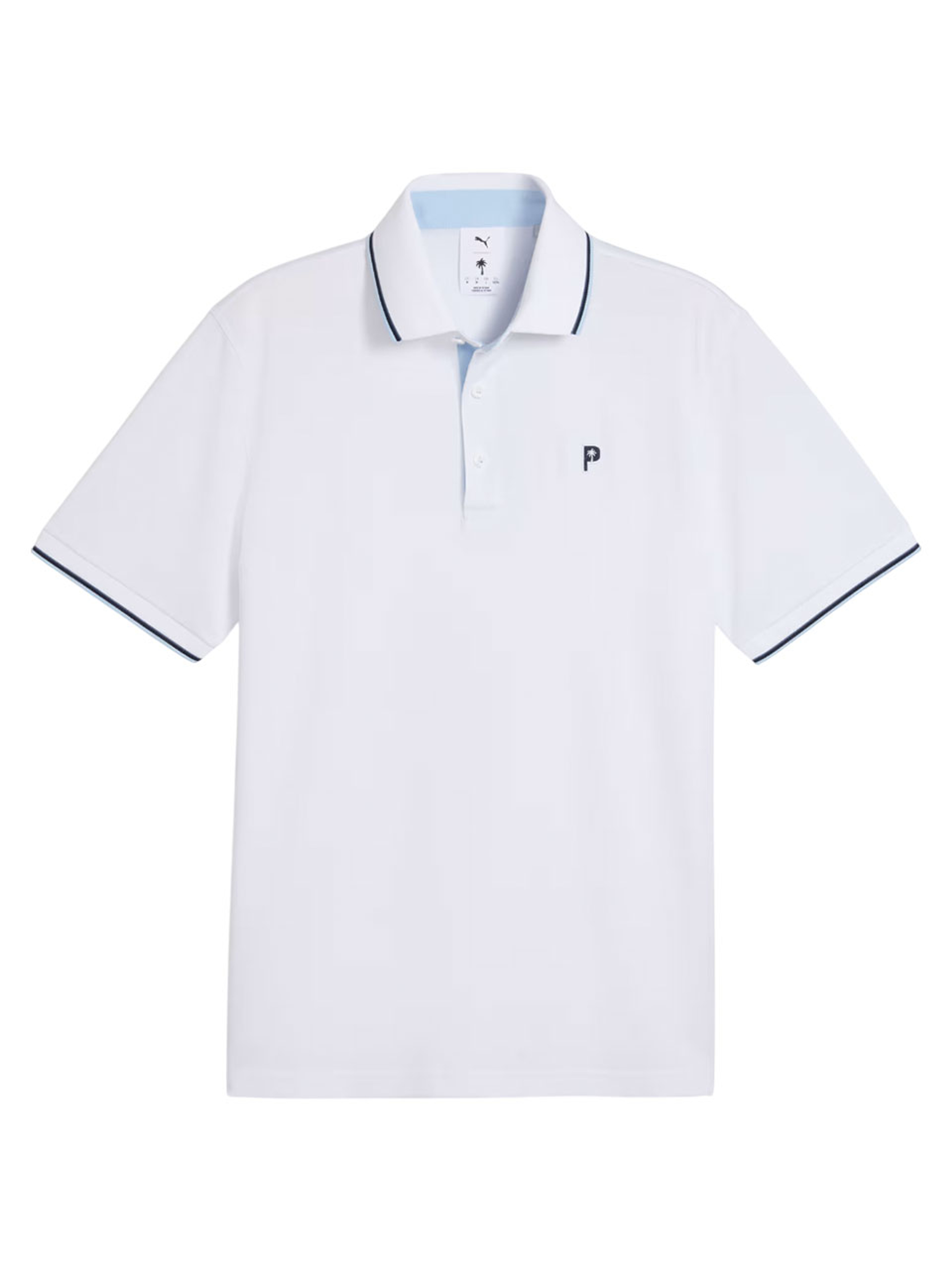 Puma x Palm Tree Crew Tipped Polo - White Glow/Haute Tropic