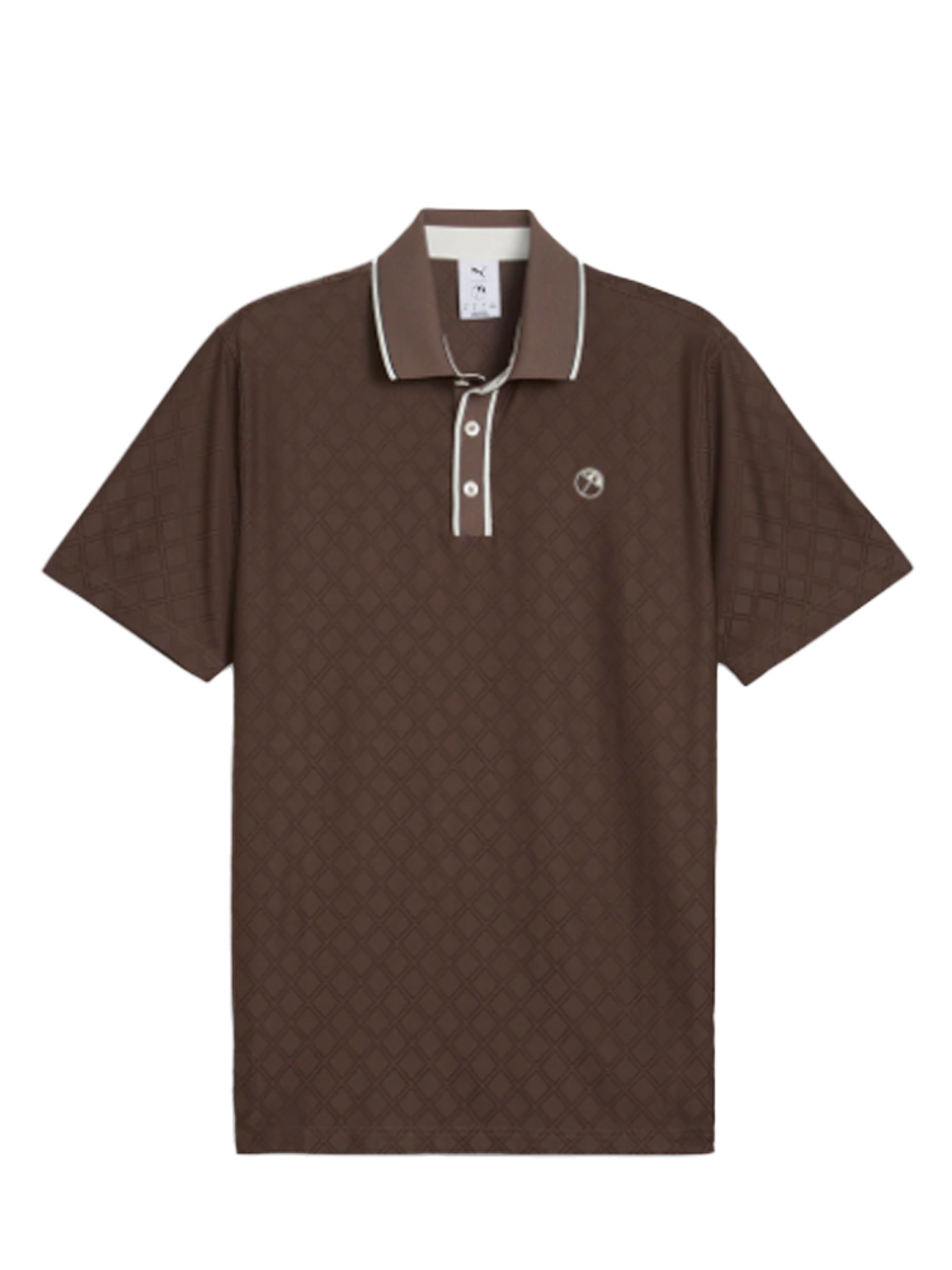 Puma x Arnold Palmer Tipped Jacquard Polo - Flat Bronze