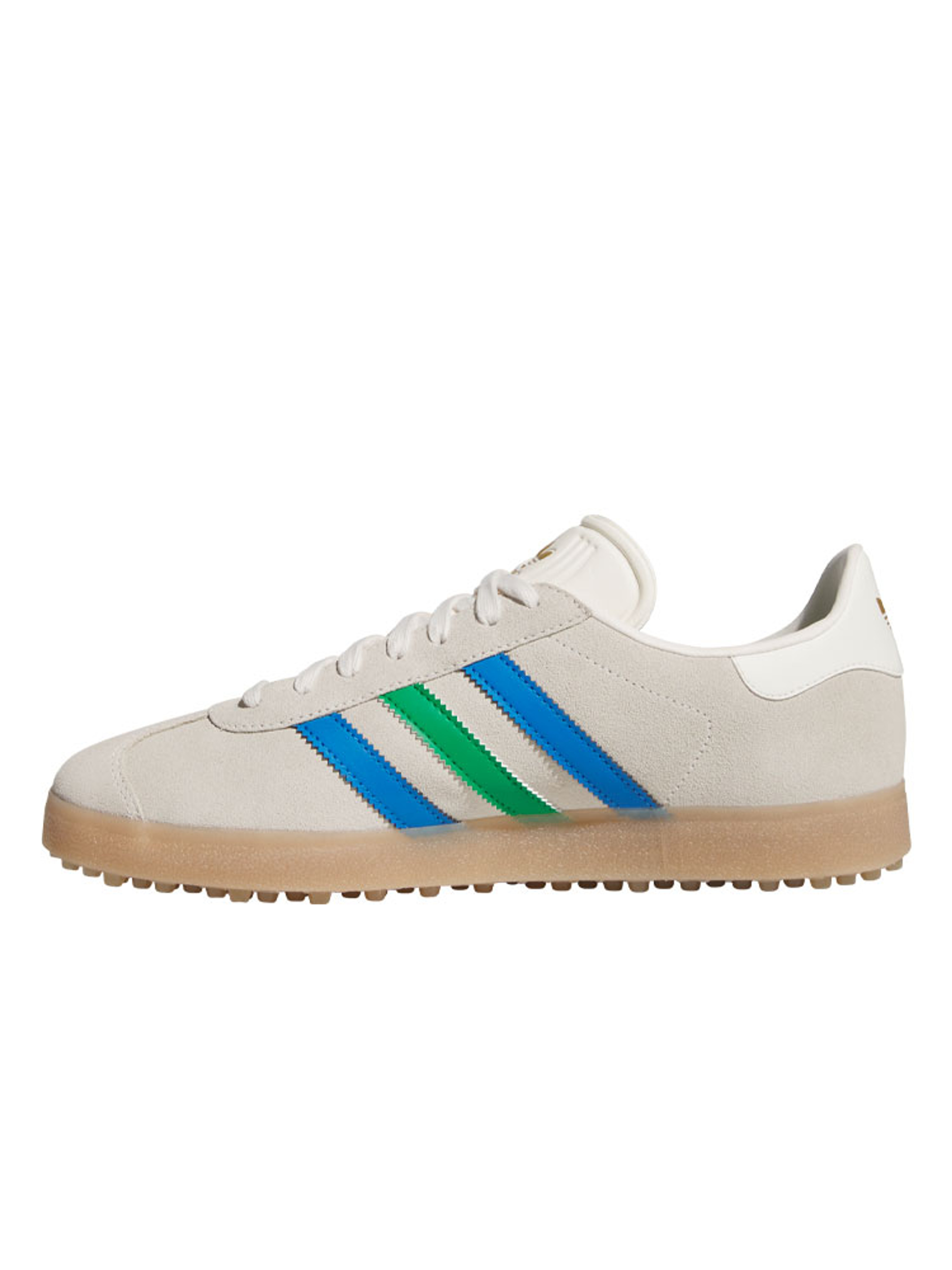 adidas Originals Gazelle Spikeless Golf Shoes - Chalk White/Court Green/Blue