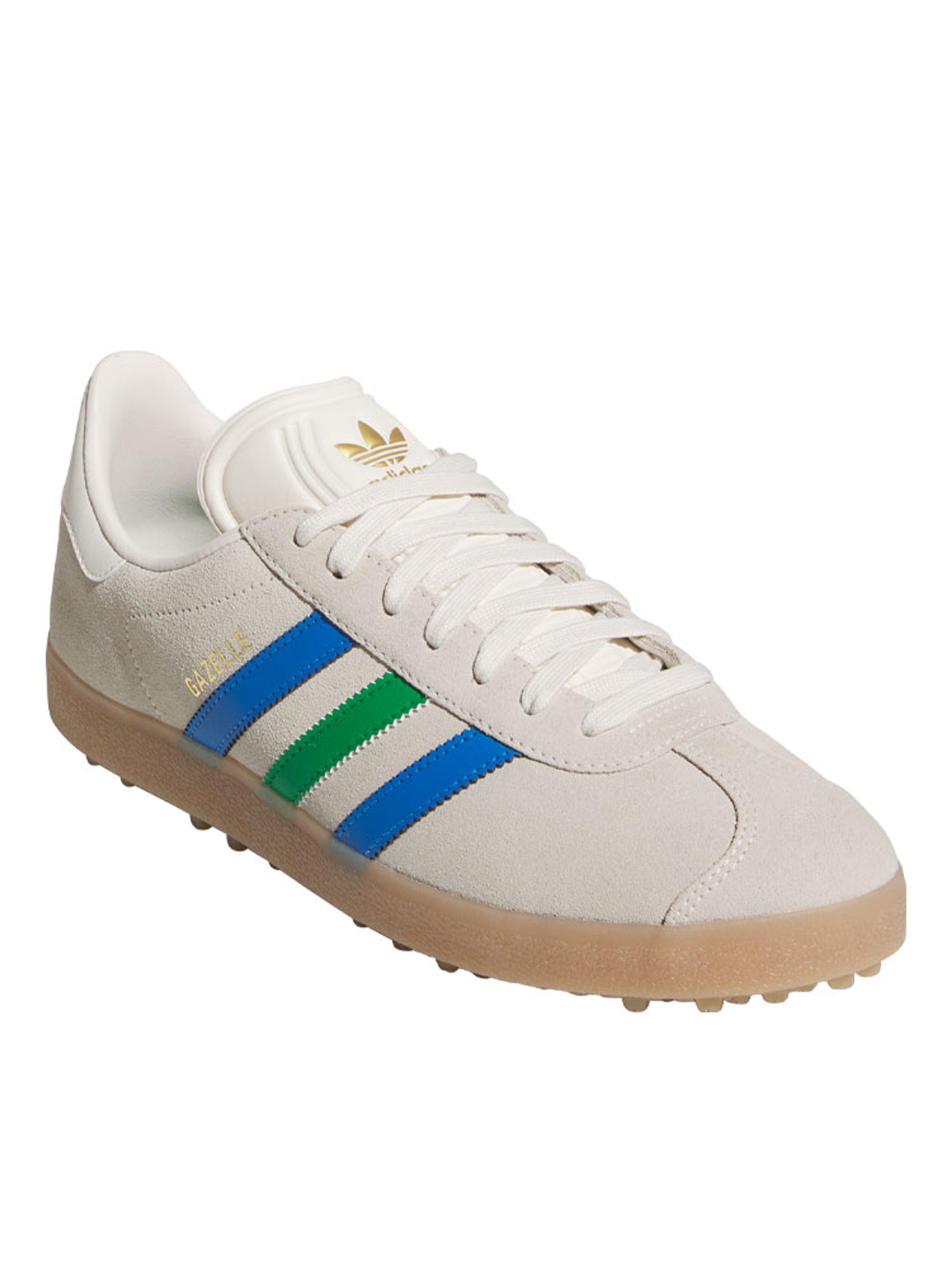 adidas Originals Gazelle Spikeless Golf Shoes - Chalk White/Court Green/Blue