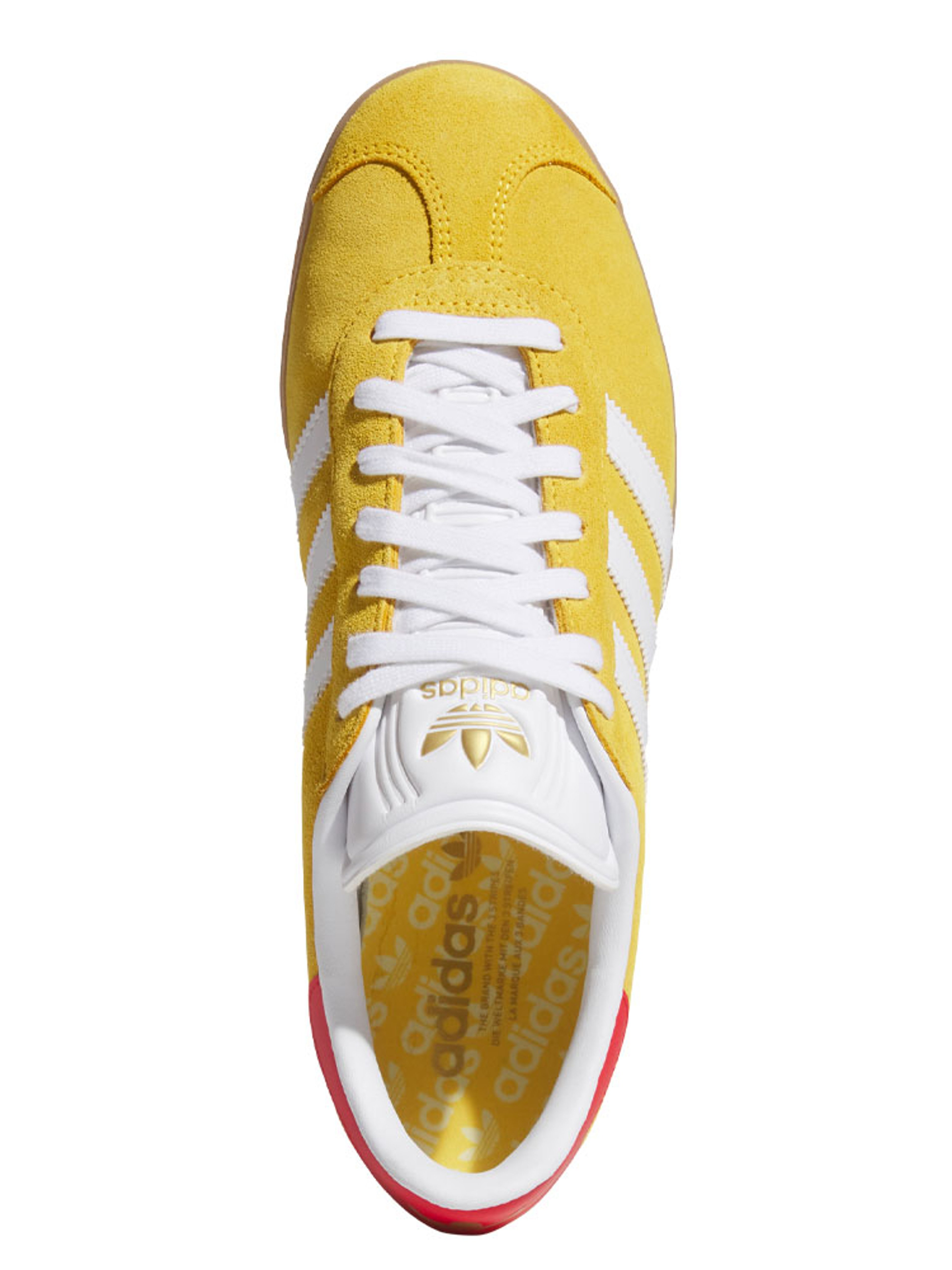 adidas Originals Gazelle Spikeless Golf Shoes - Bold Gold/White/Better Scarlet