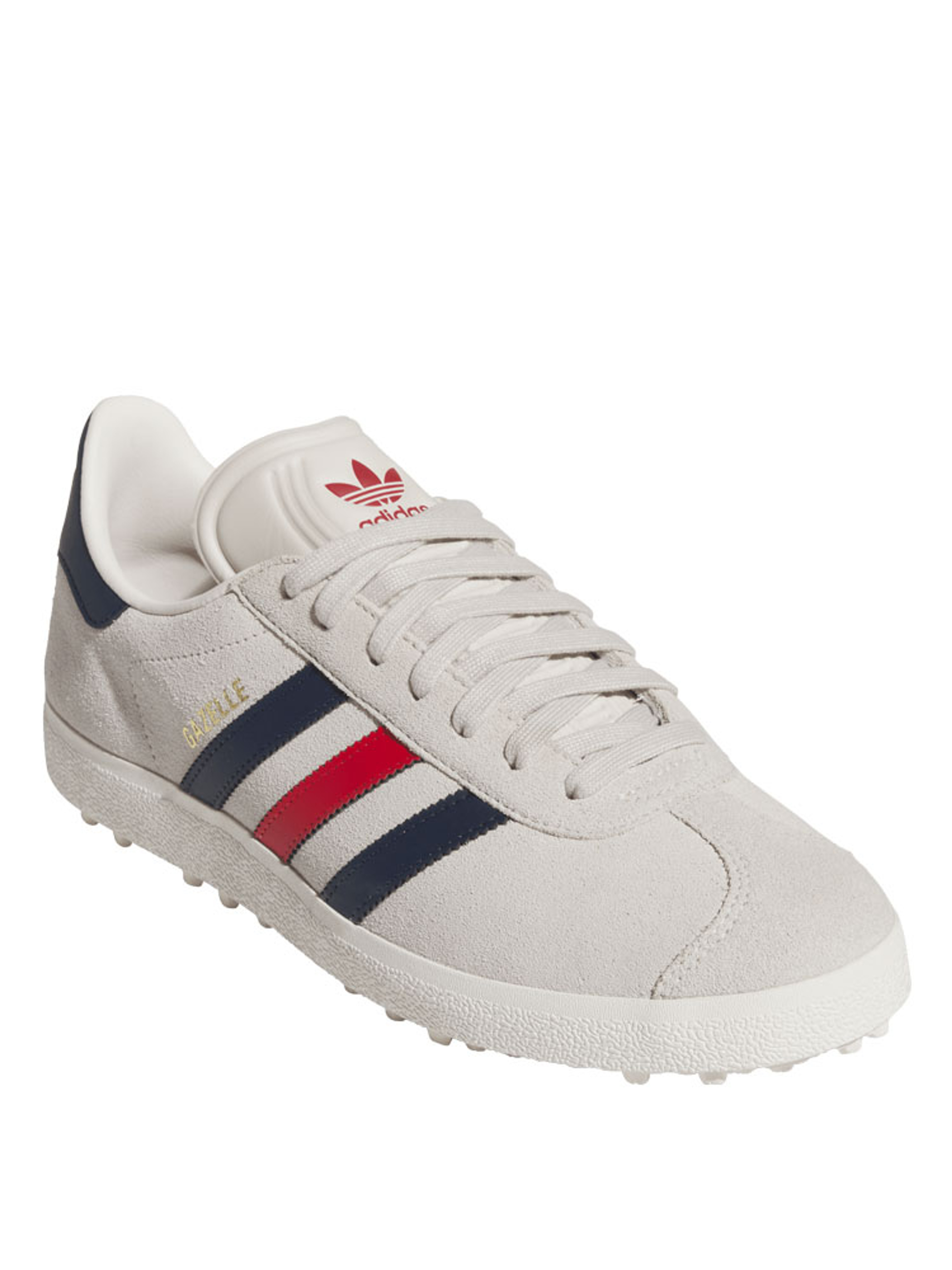 adidas Originals Gazelle Spikeless Golf Shoes - Alumina/Night Indigo/Scarlet