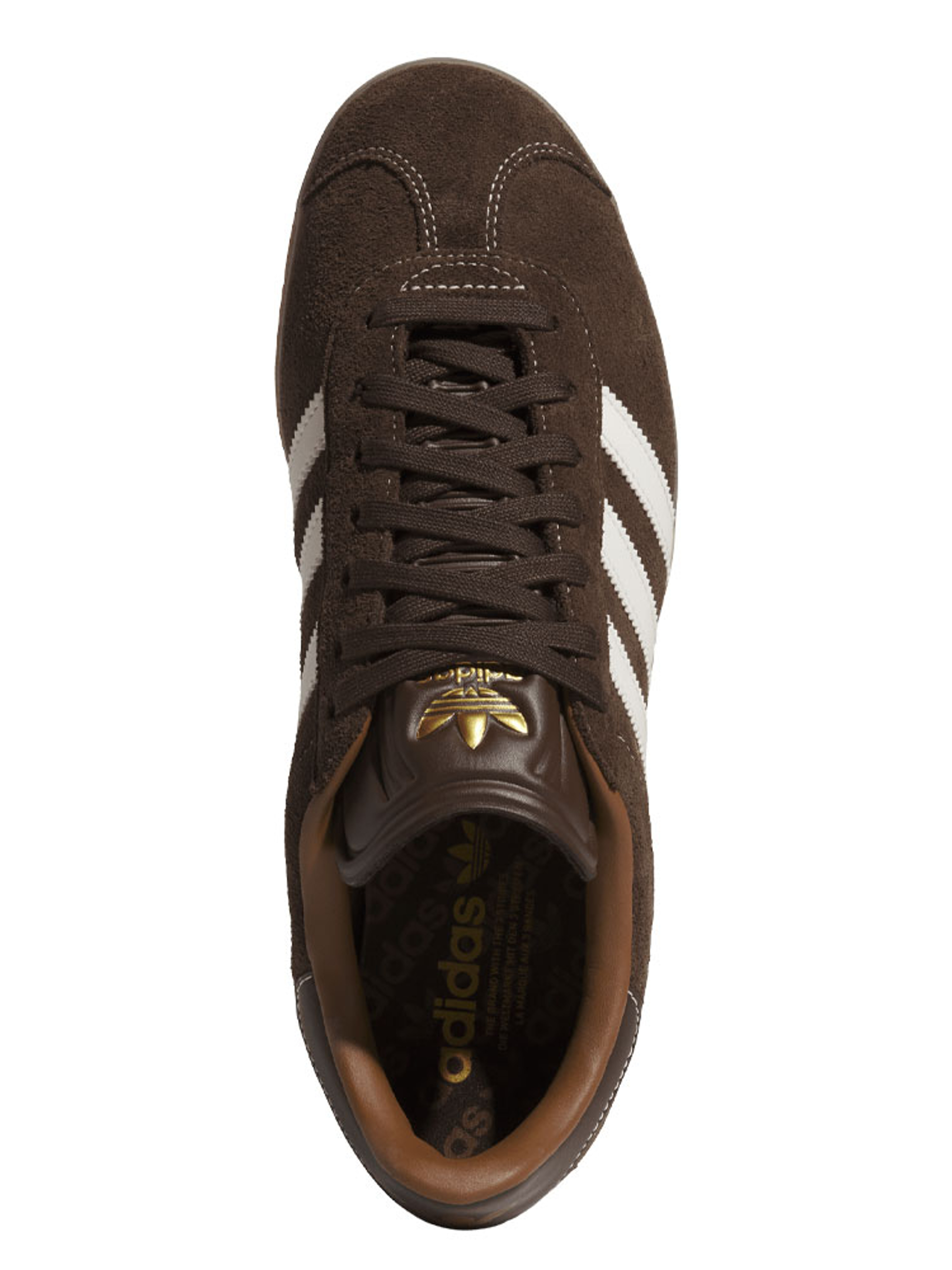 adidas Originals Gazelle Spikeless Golf Shoes - Dark Brown/Chalk White/Gum