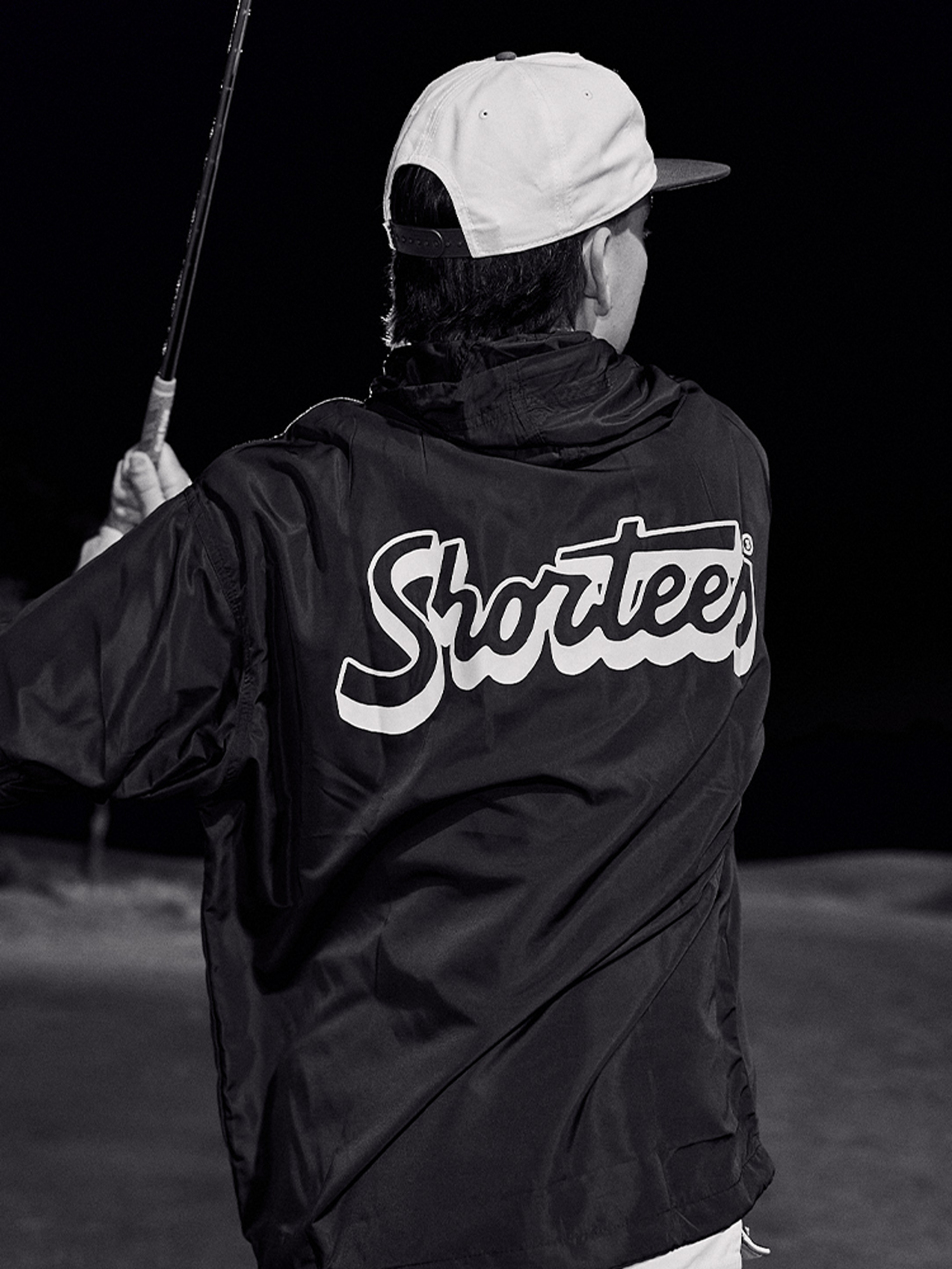 Shortees Golf Hooded Spray Jacket - Black