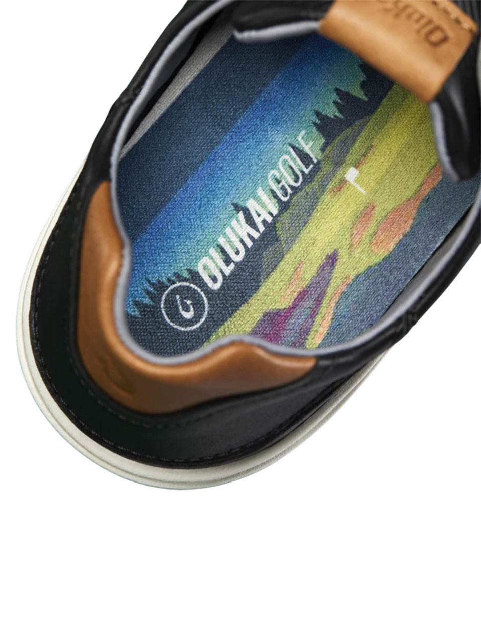 OluKai Wai‘alae Golf Shoes - Black/Black