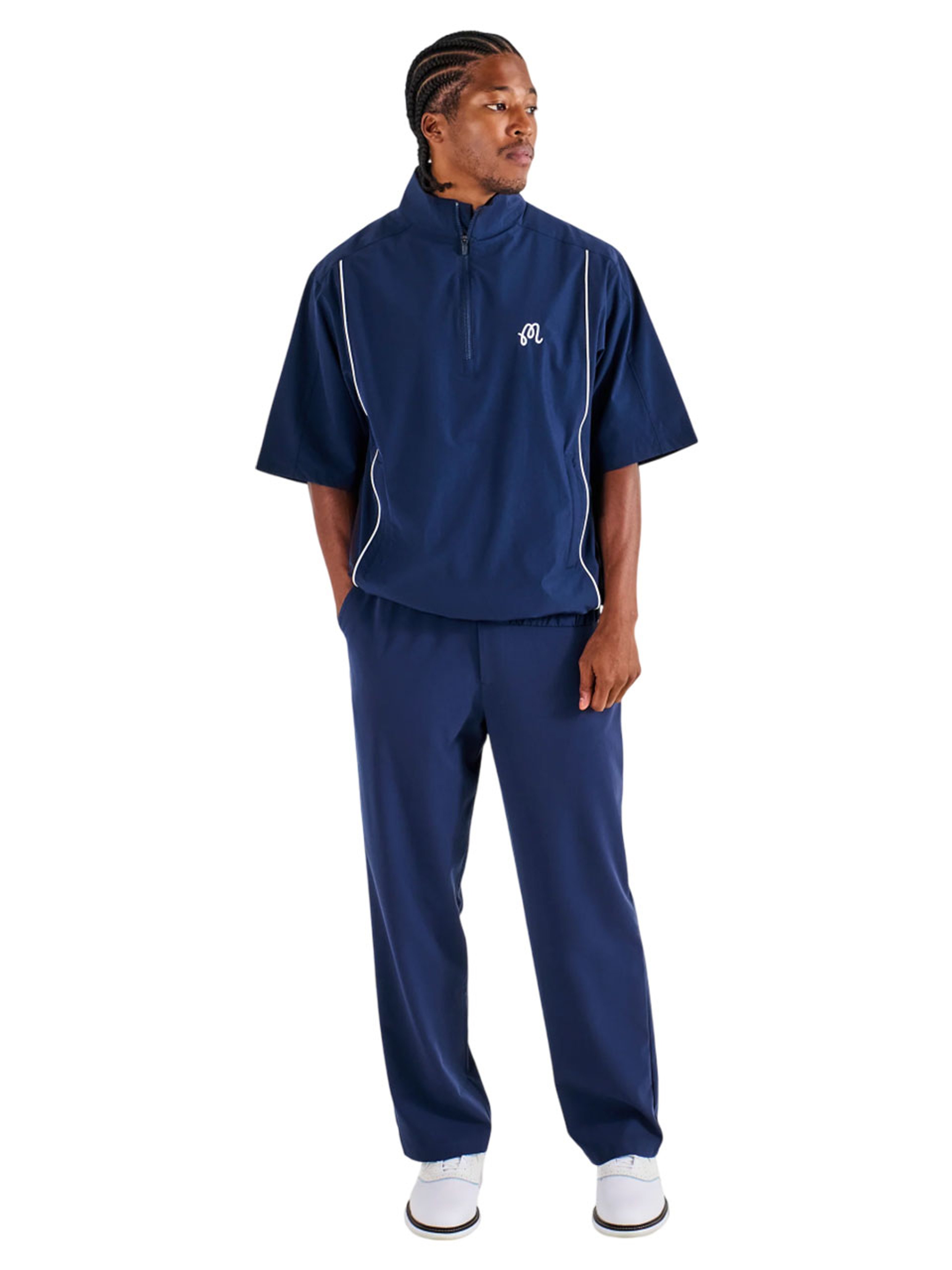 Malbon Links Windshirt - Navy