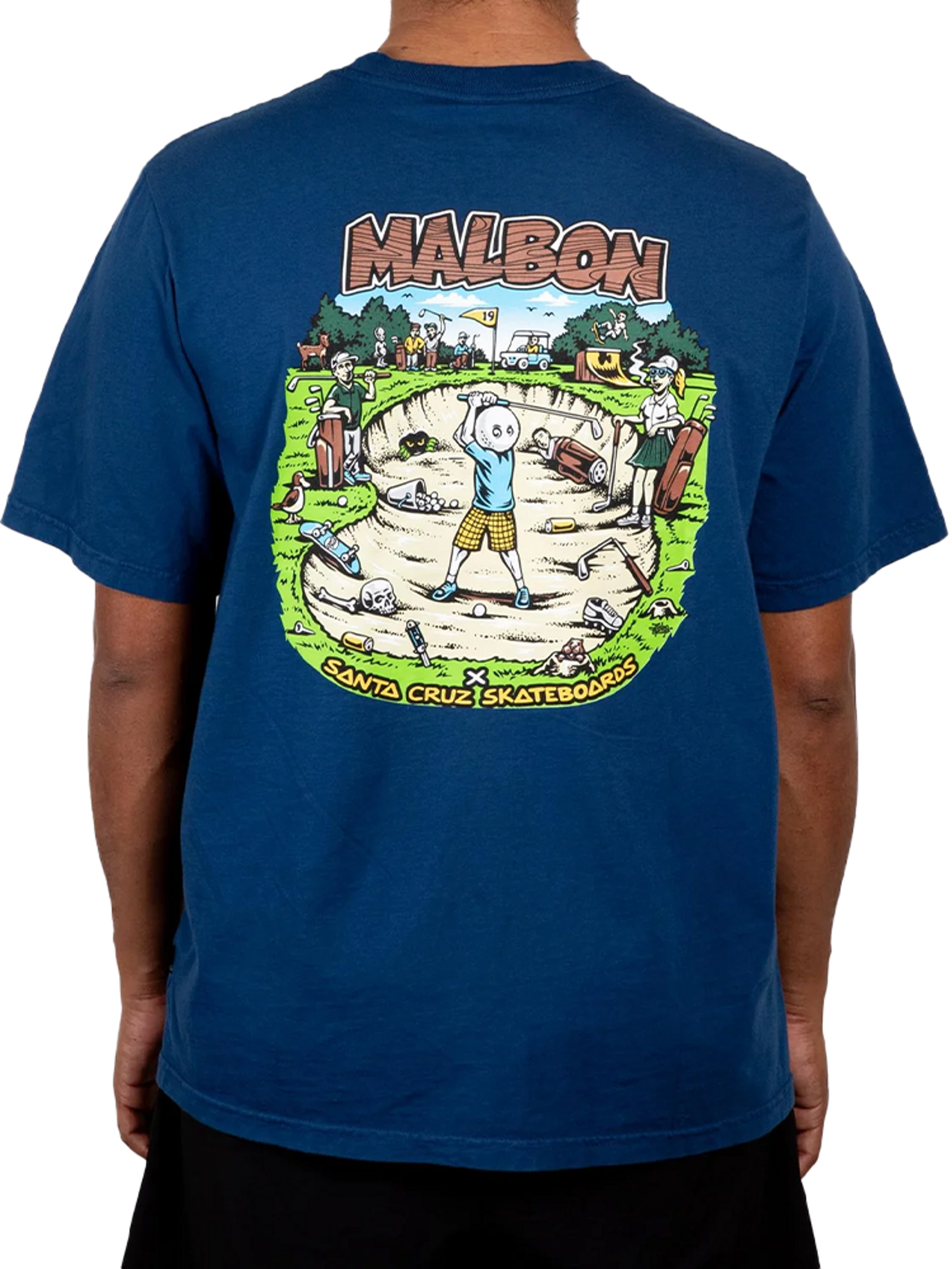 Malbon x Santa Cruz Bermuda Bunker Tee - Navy