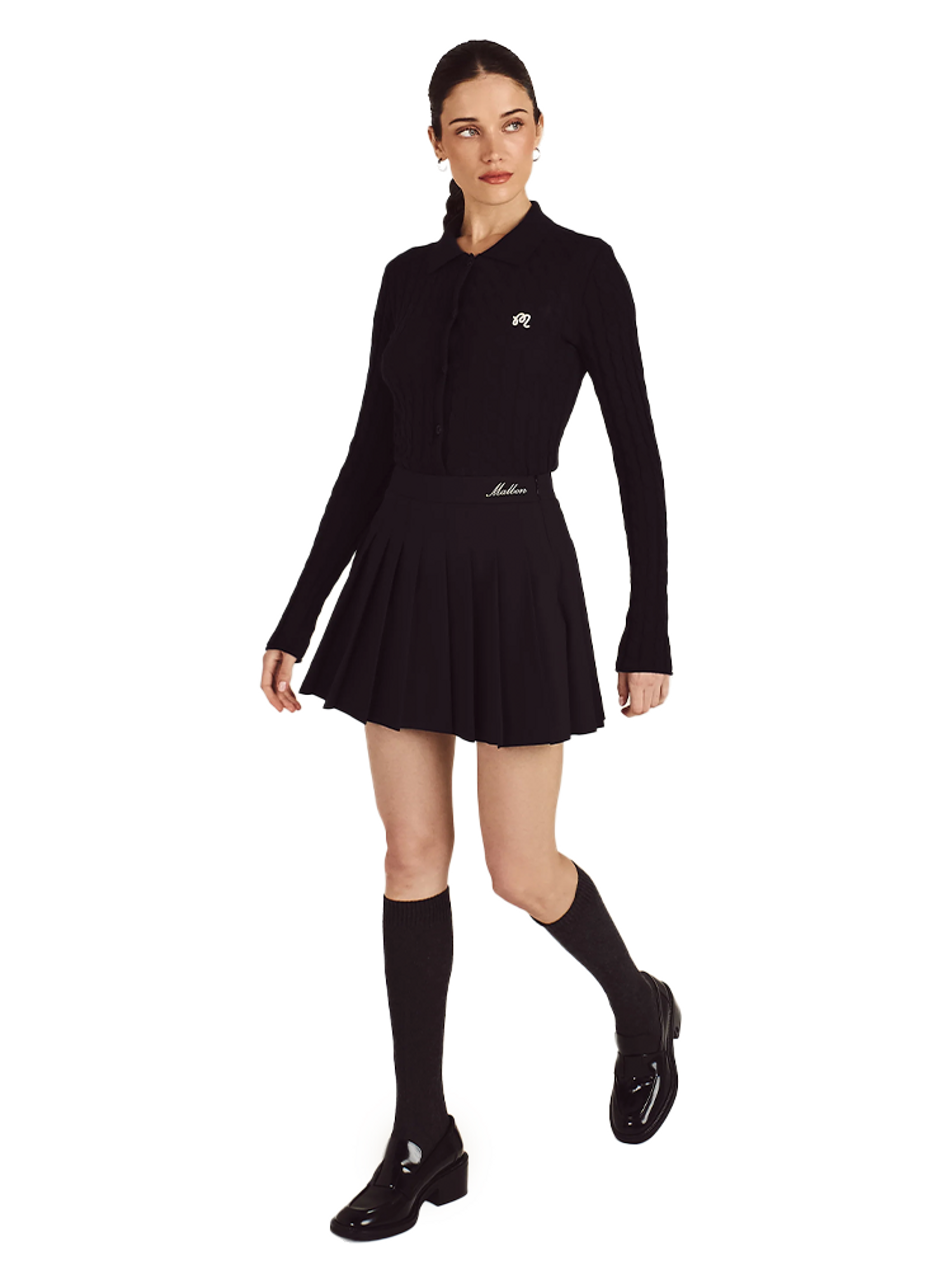 Malbon Womens Florence Knit Top - Black