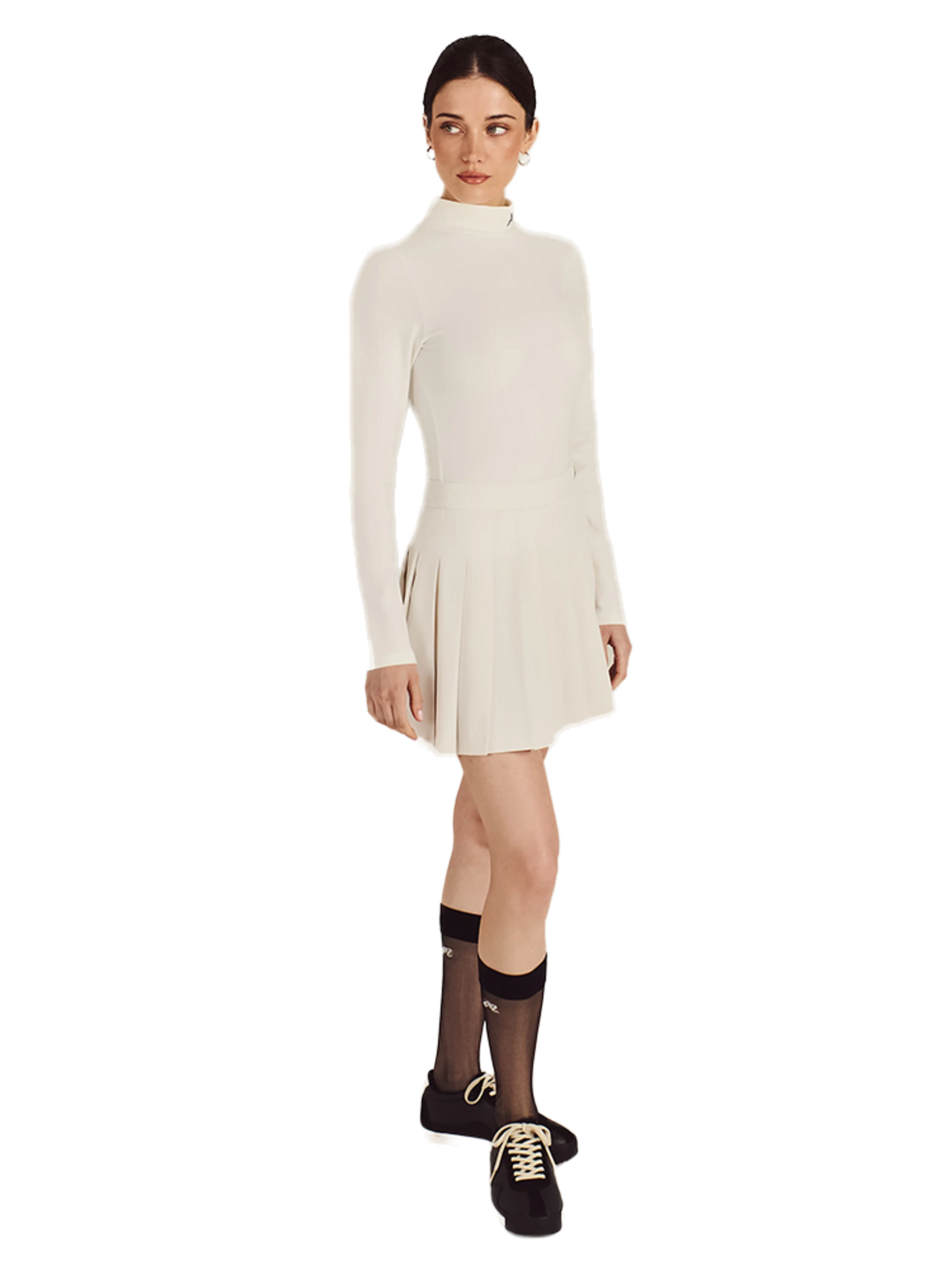 Malbon Womens Rally Mock Neck - Canvas