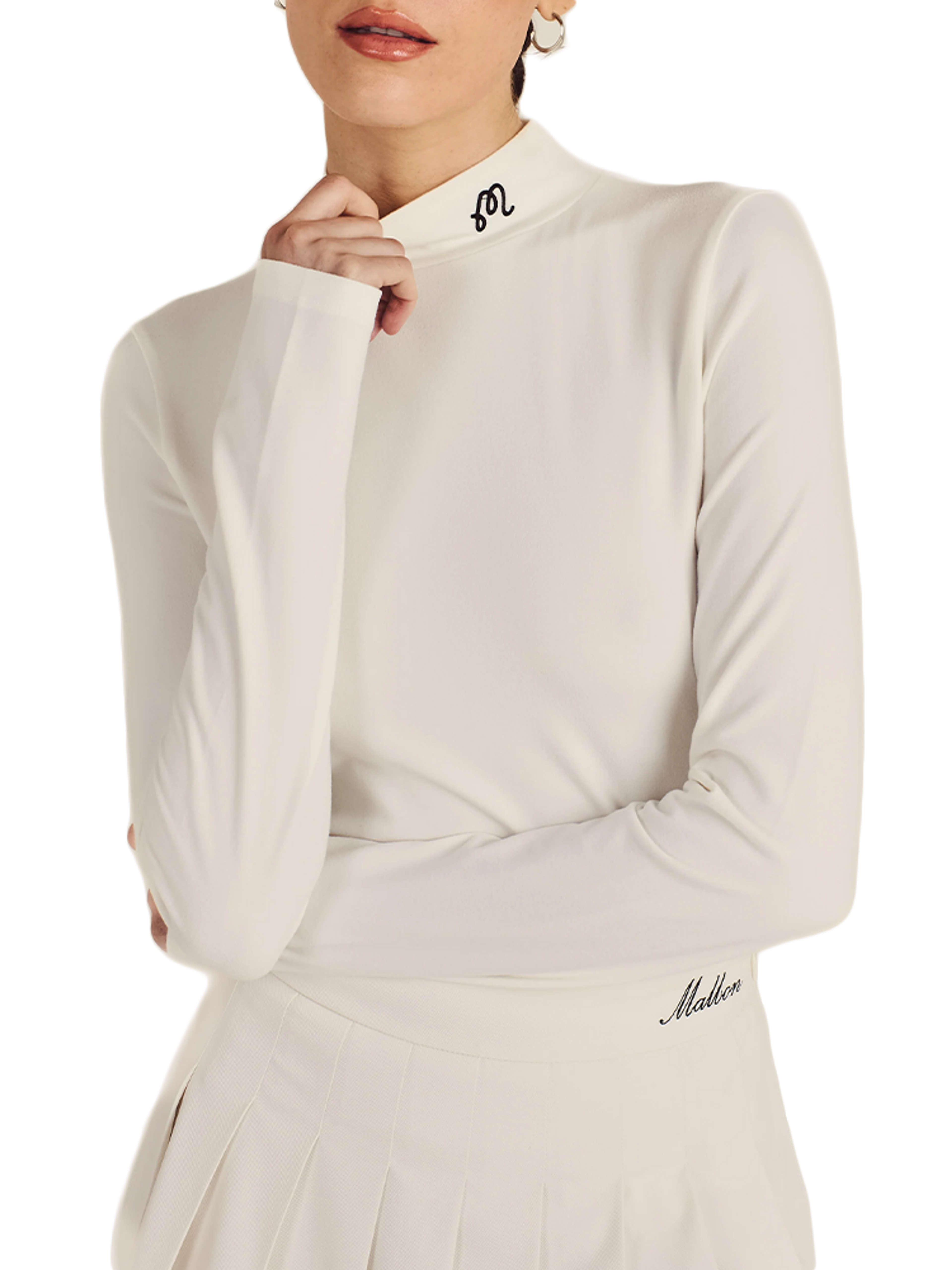 Malbon Womens Rally Mock Neck - Canvas
