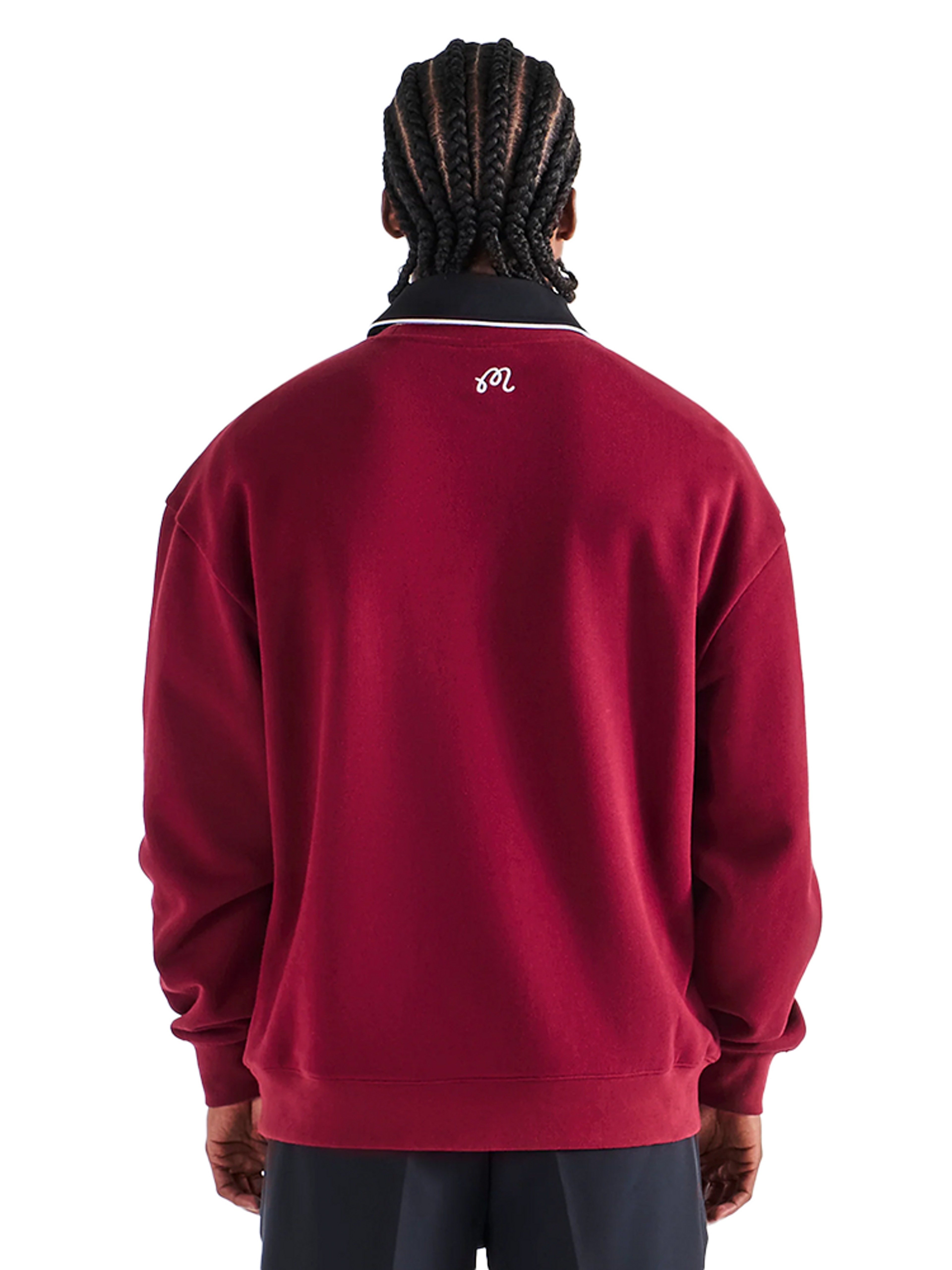 Malbon Monarch Crewneck - Red Mahogany