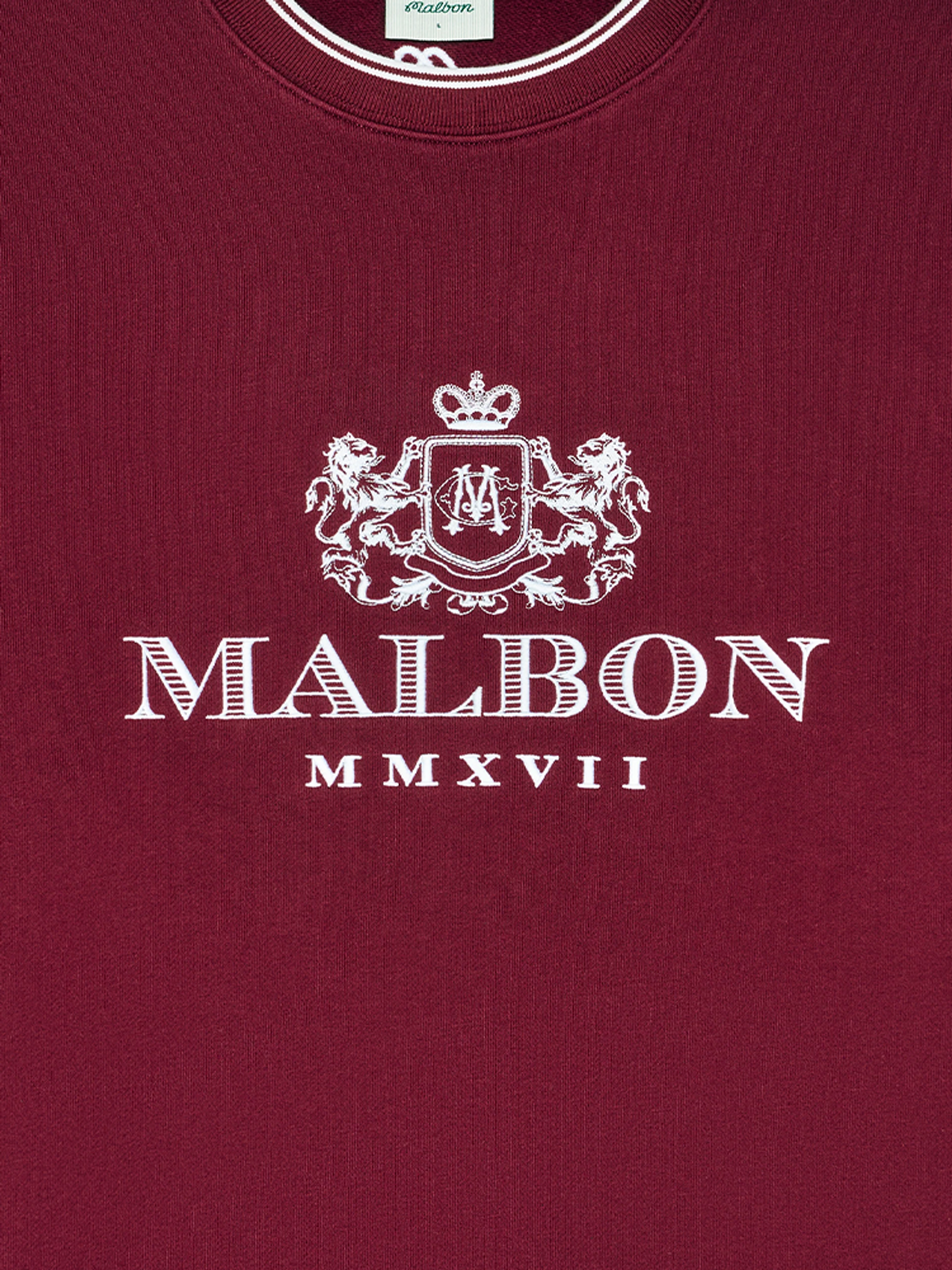 Malbon Monarch Crewneck - Red Mahogany