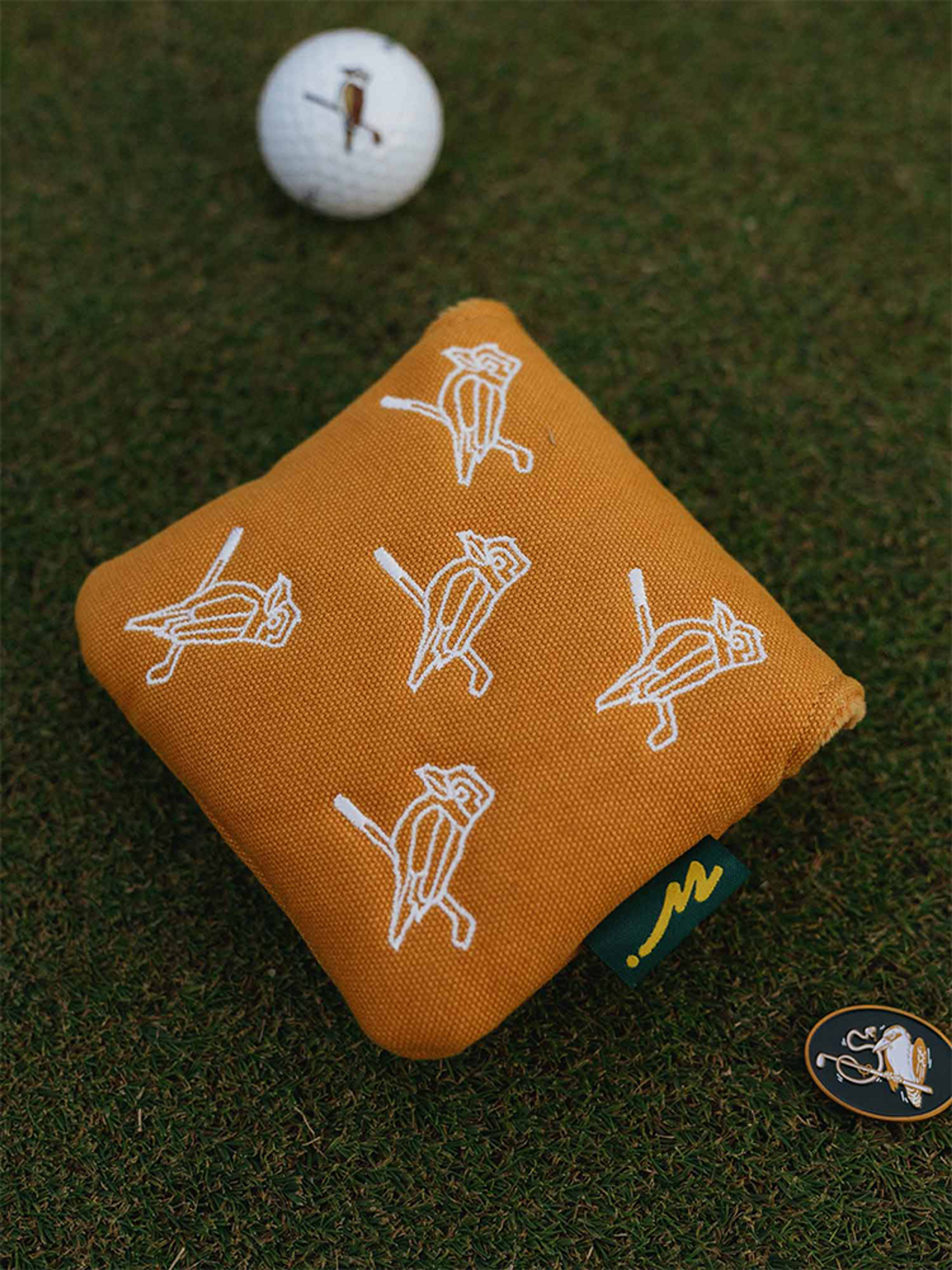 Walker Golf Things Kooka Canvas Mallet Putter Cover - Tobacco