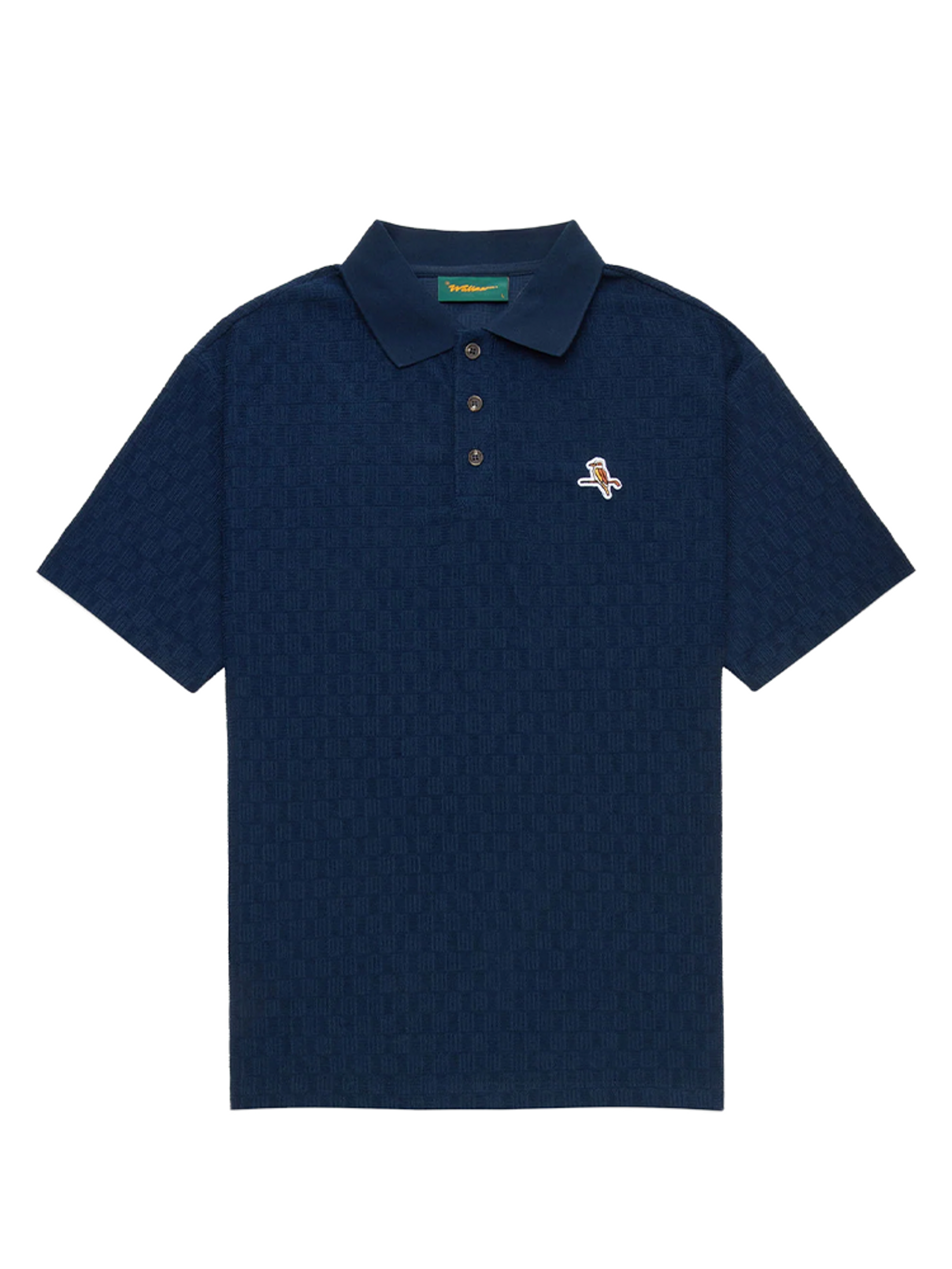 Walker Golf Things Kooka Jacquard Terry Polo - Navy