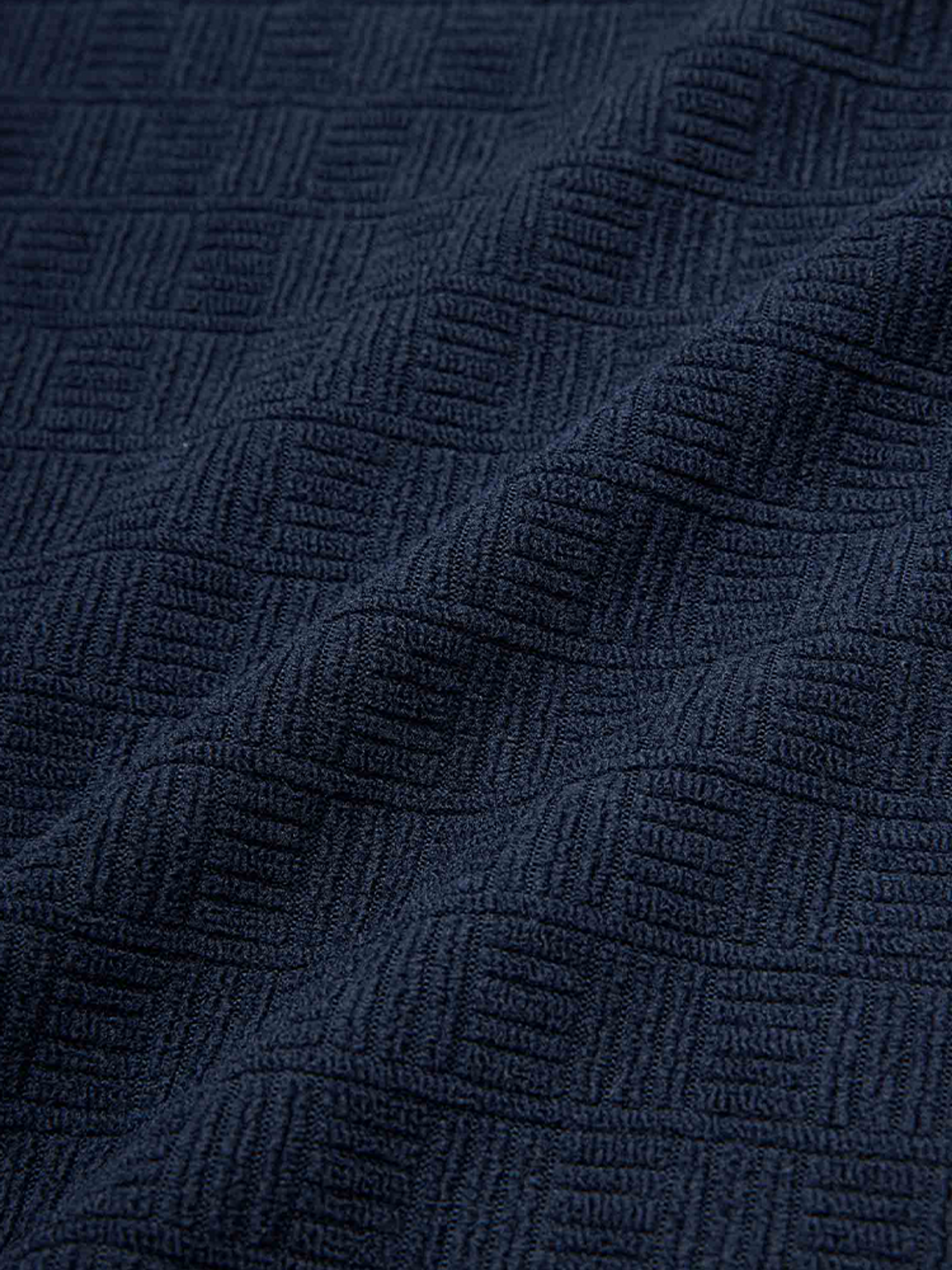 Walker Golf Things Kooka Jacquard Terry Polo - Navy