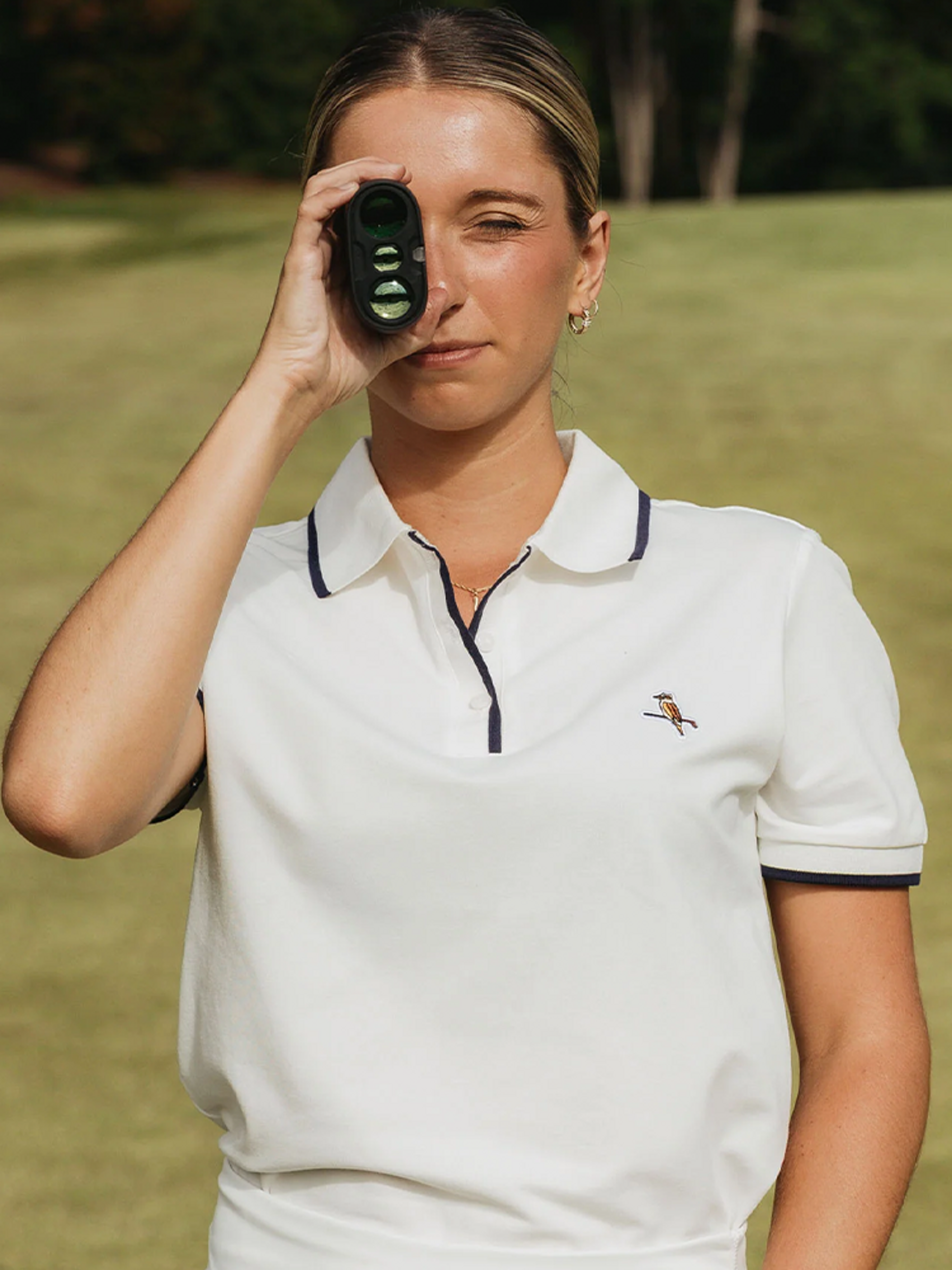 Walker Golf Things Womens Kooka Polo - White/Navy