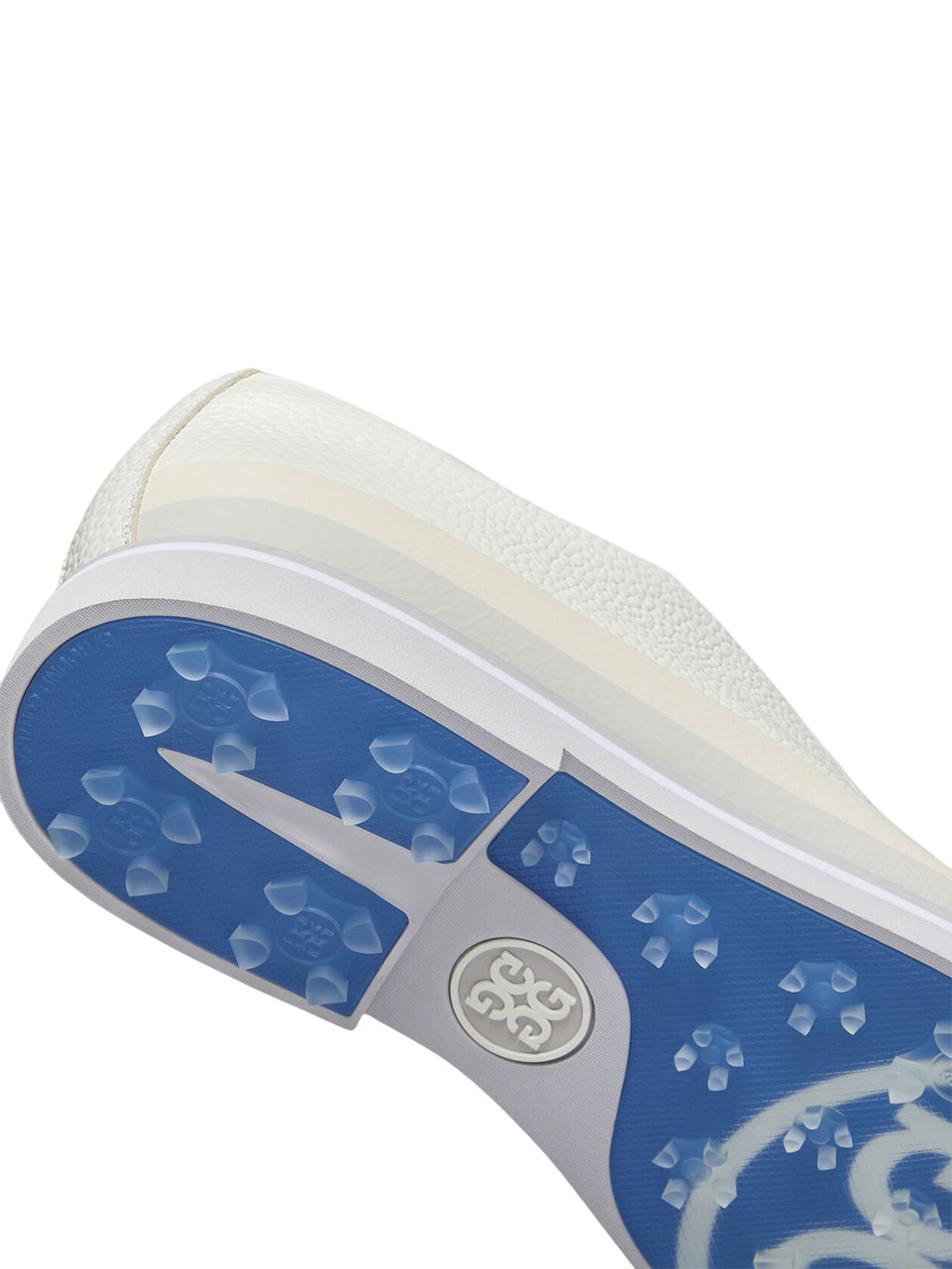 G/FORE GALLIVANTER Tuxedo Stripe Leather Golf Shoes - Snow/Nimbus