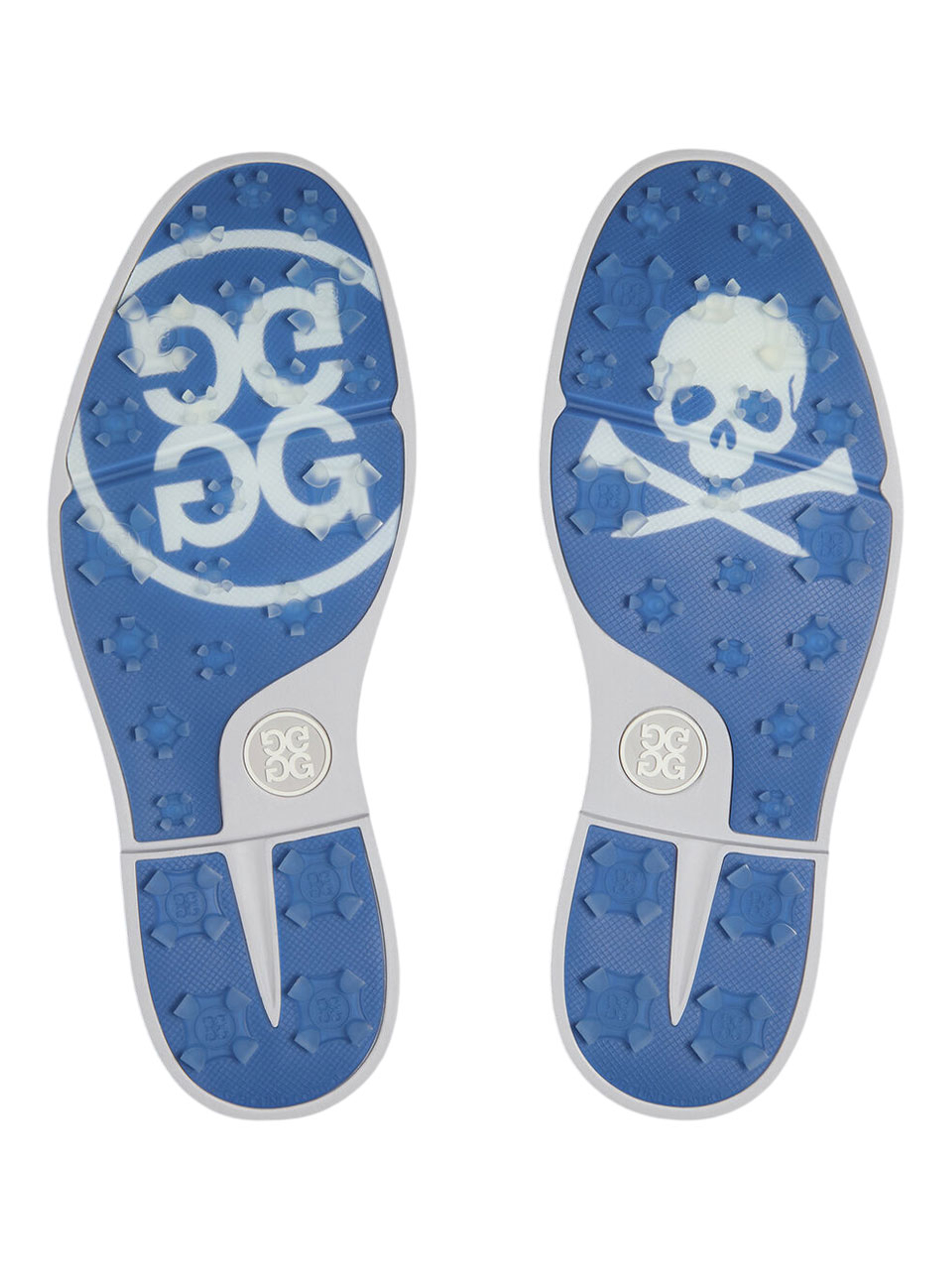 G/FORE GALLIVANTER Tuxedo Stripe Leather Golf Shoes - Snow/Nimbus