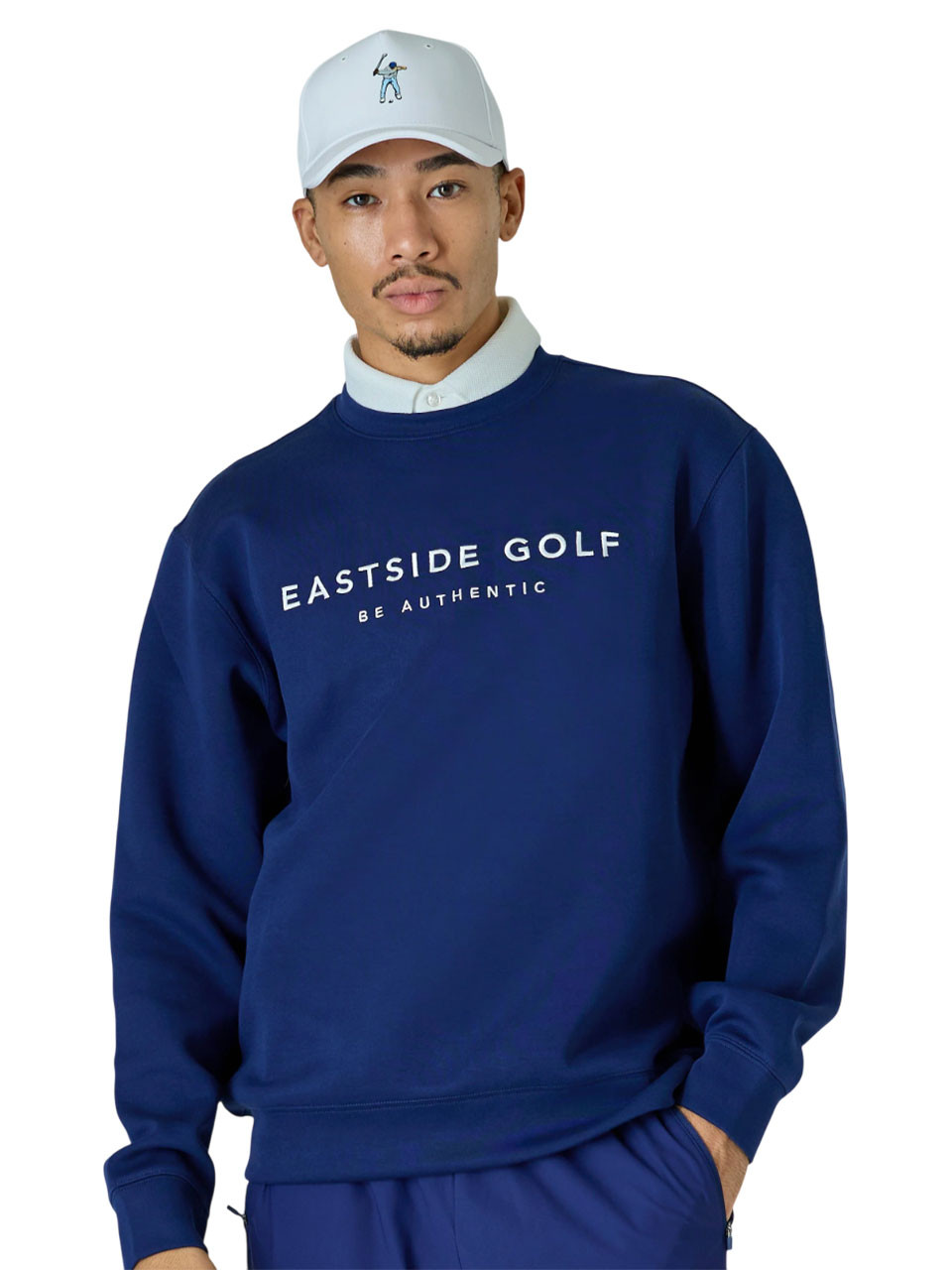 Eastside Golf LS Double Knit Crew - Blue Void