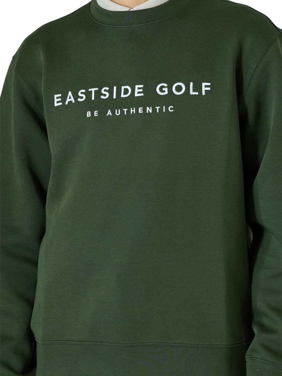 Eastside Golf LS Double Knit Crew - Hunter Green