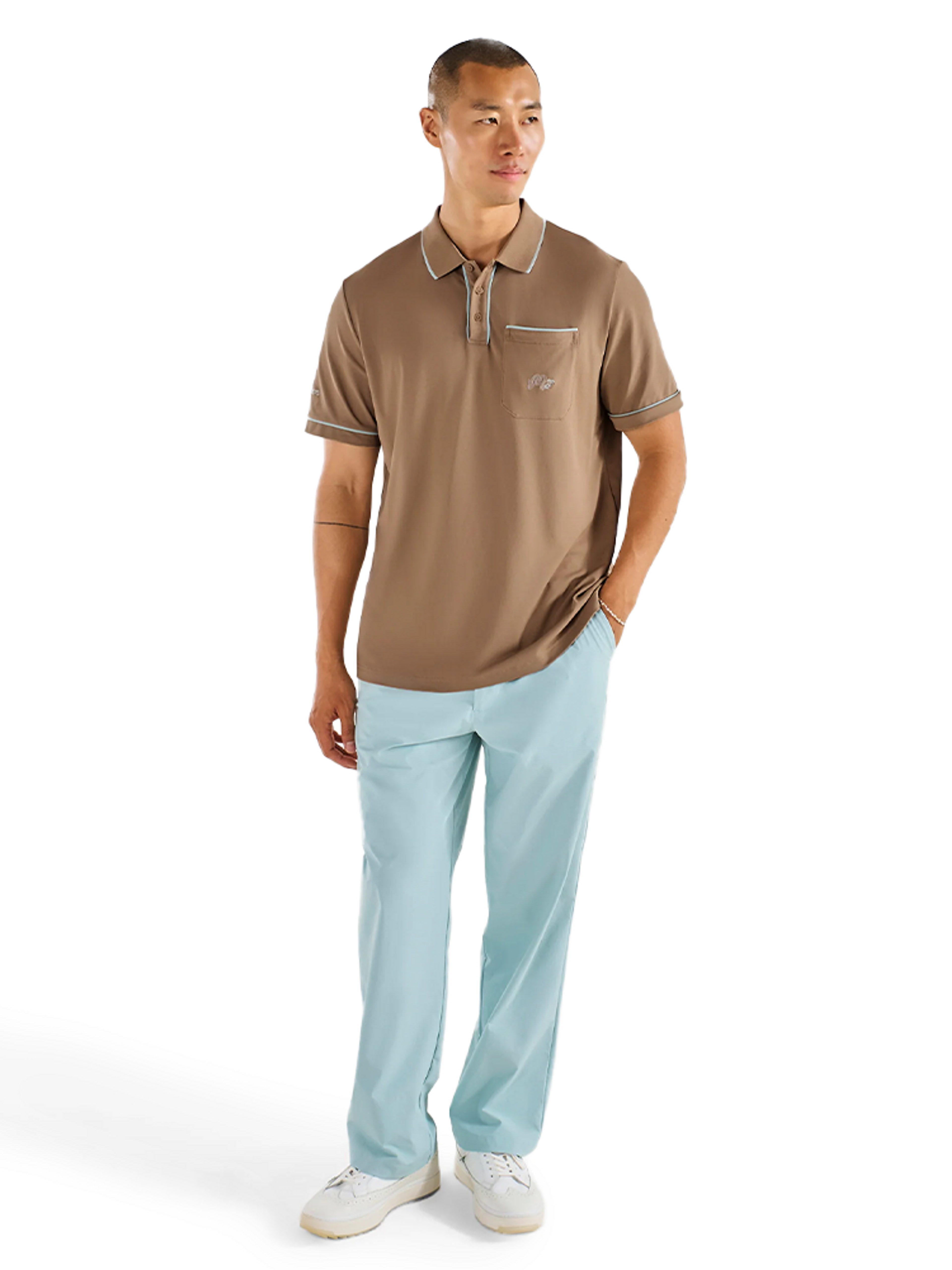Malbon Dove Performance Pique Polo - Hawk