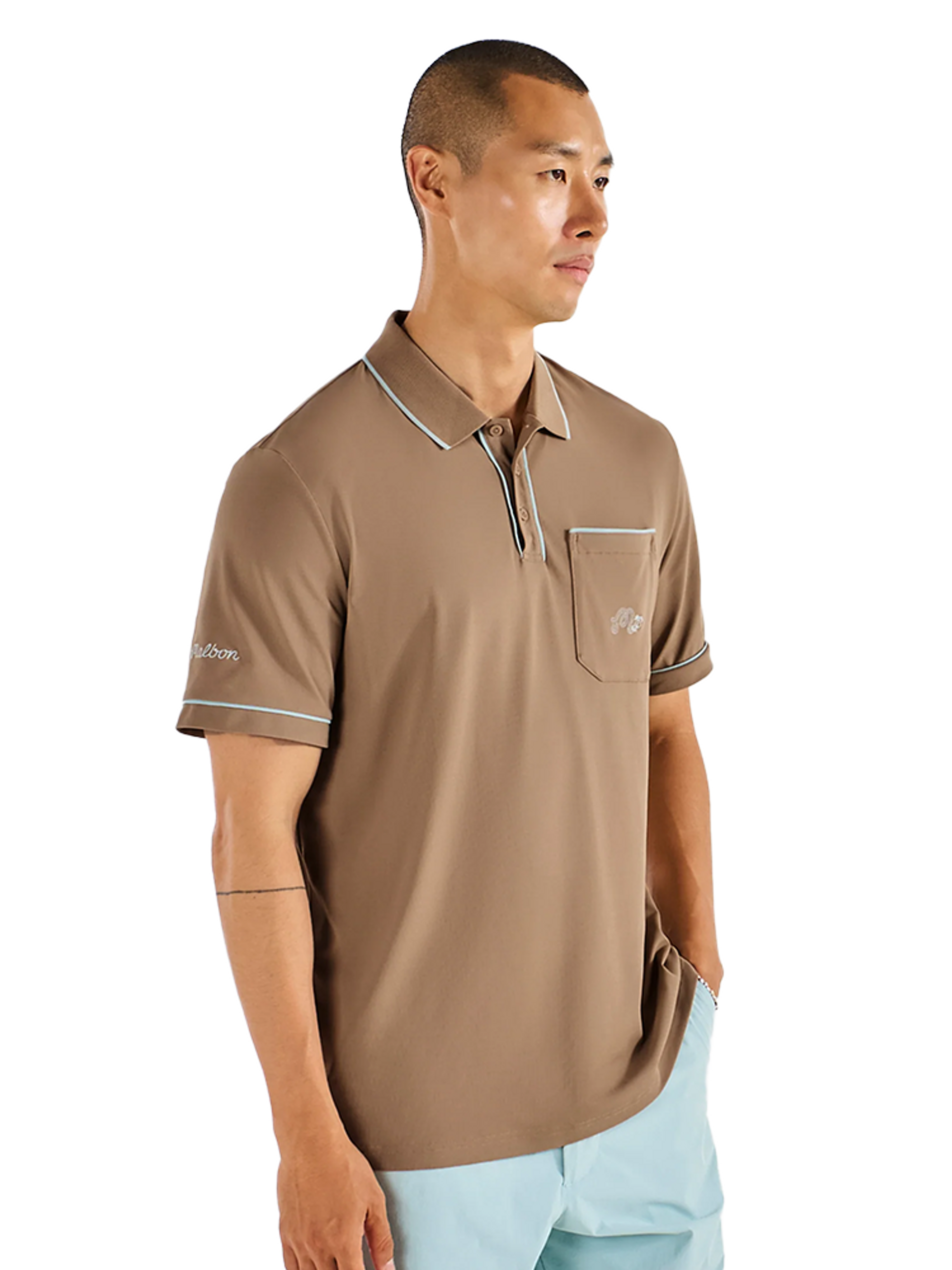 Malbon Dove Performance Pique Polo - Hawk
