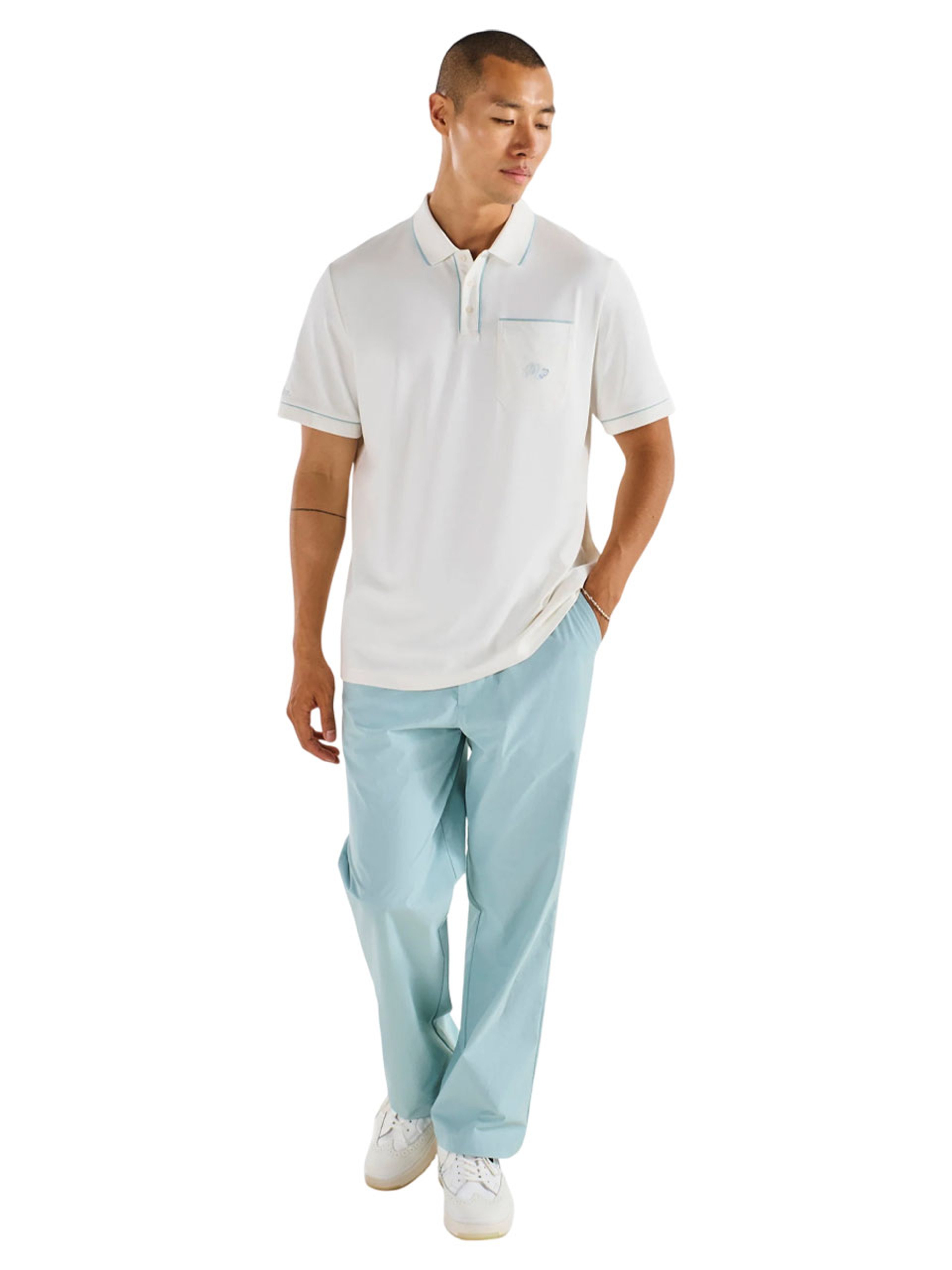 Malbon Dove Performance Pique Polo - White