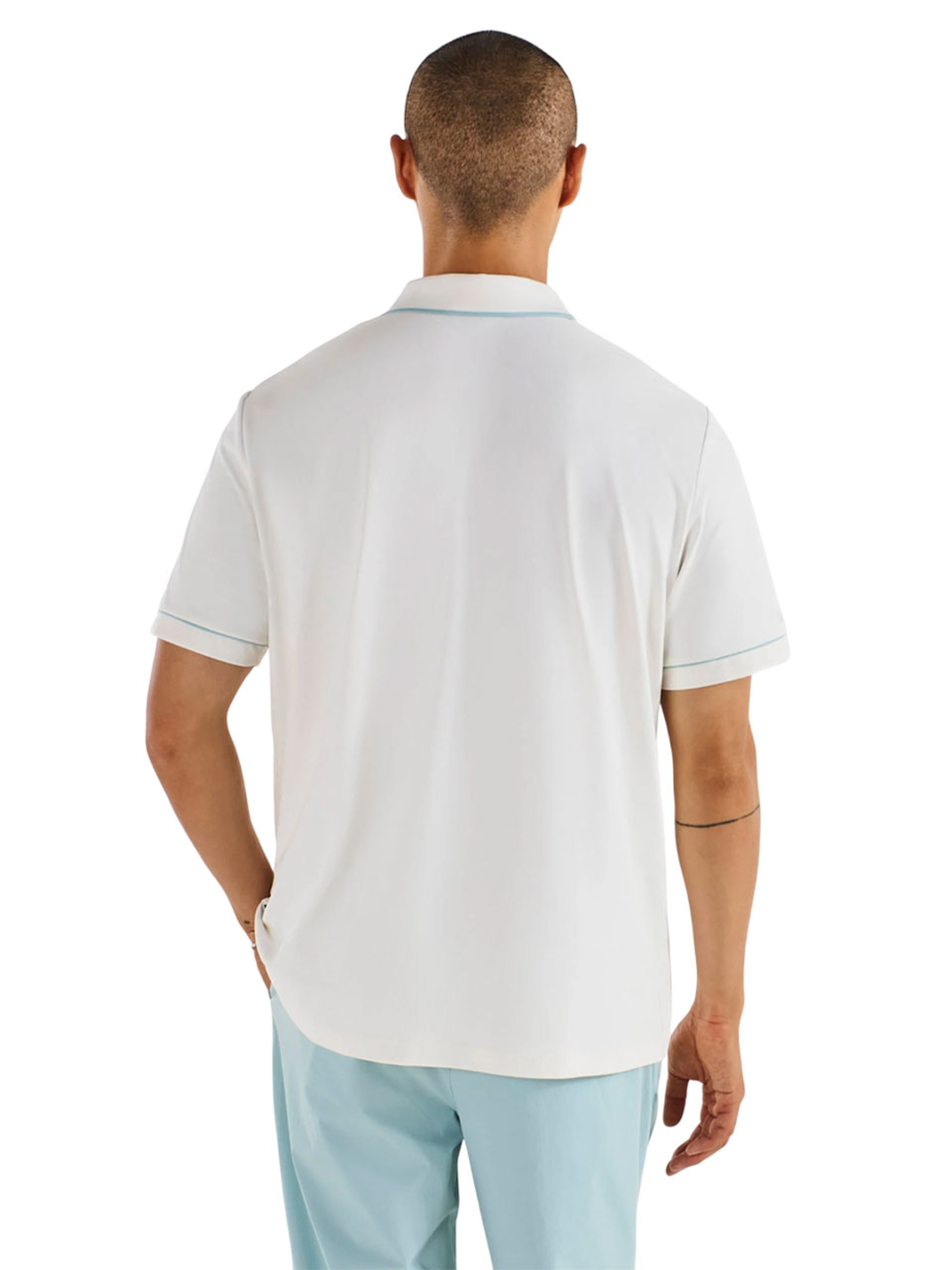 Malbon Dove Performance Pique Polo - White