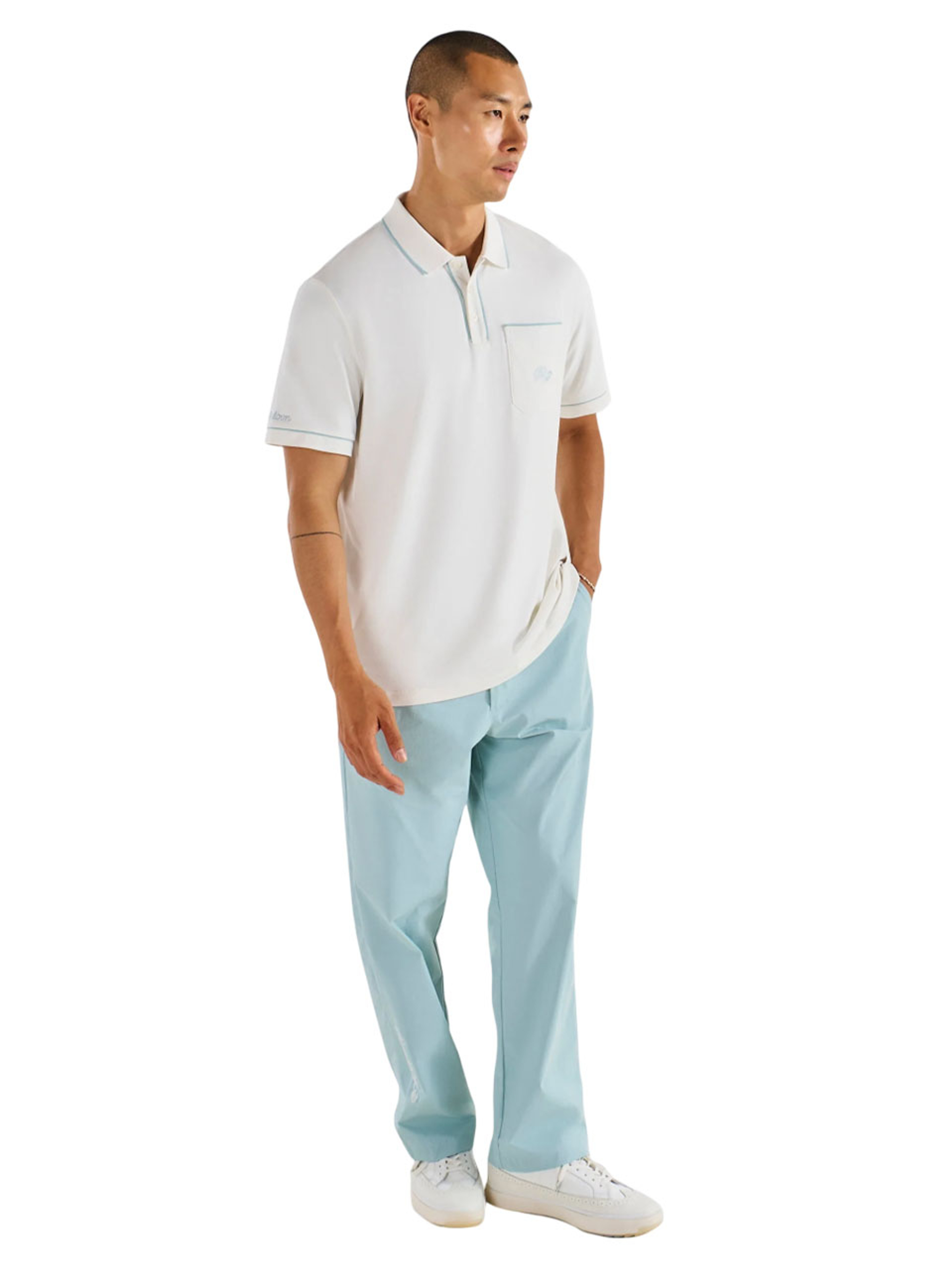 Malbon Dove Performance Pique Polo - White